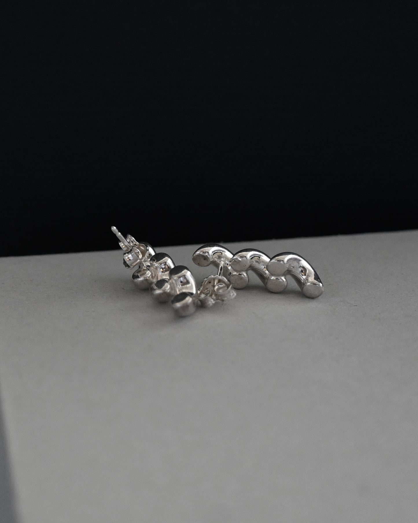 Silver Twisted Earrings