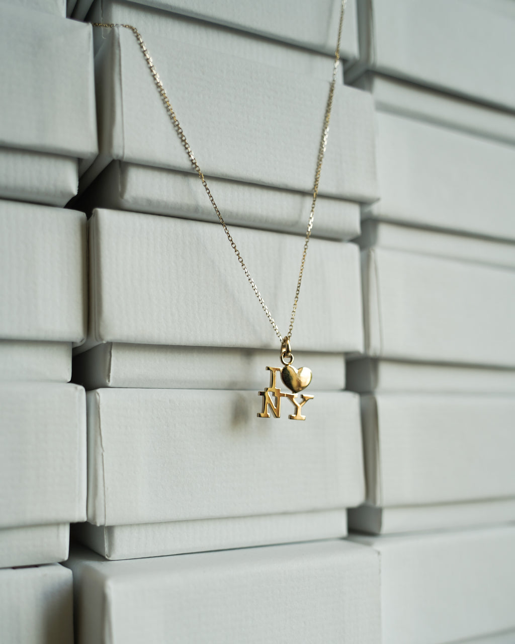 【Pre-oder】14K Gold Necklace -I LOVE NY-