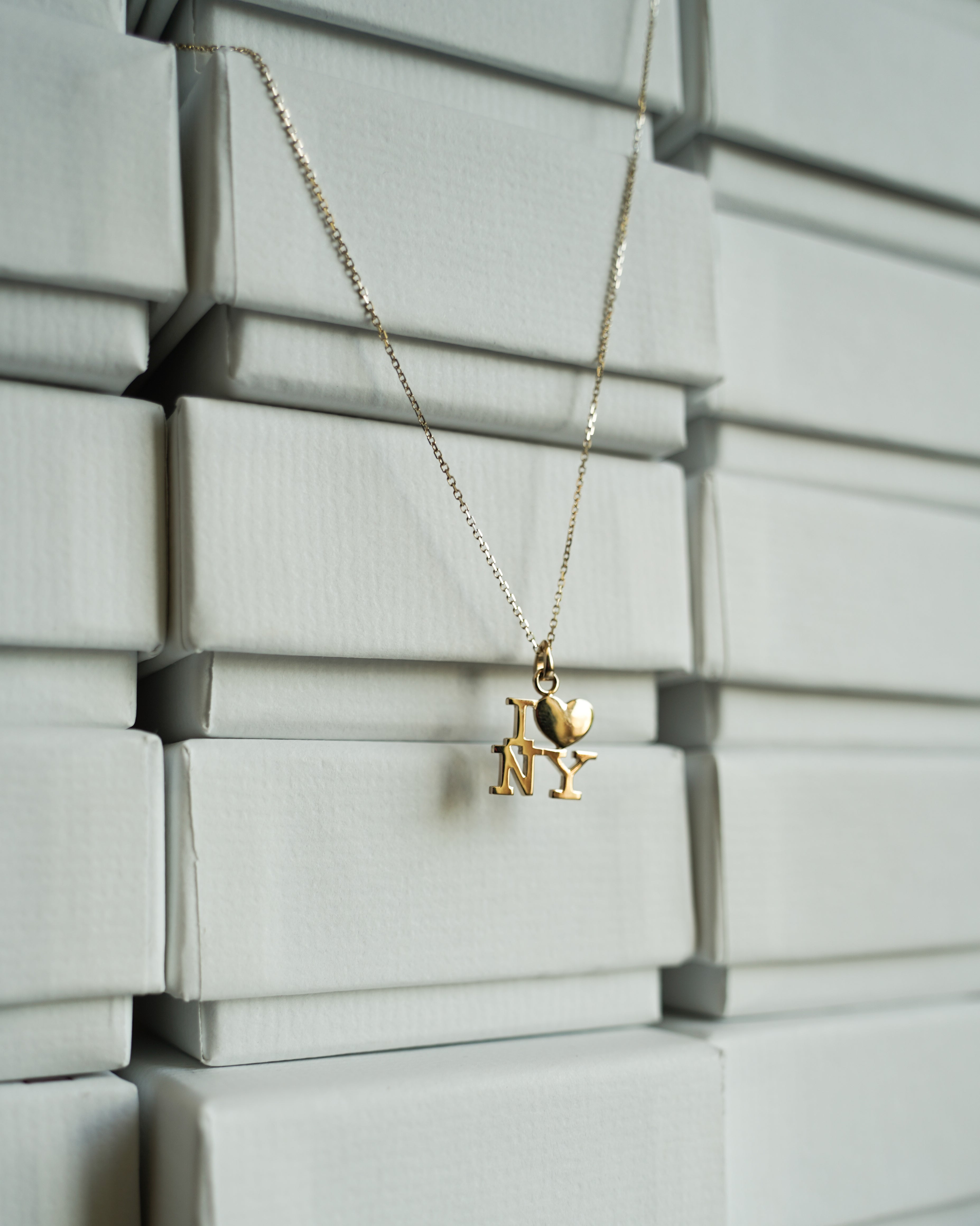 【Pre-oder】14K Gold Necklace -I LOVE NY-