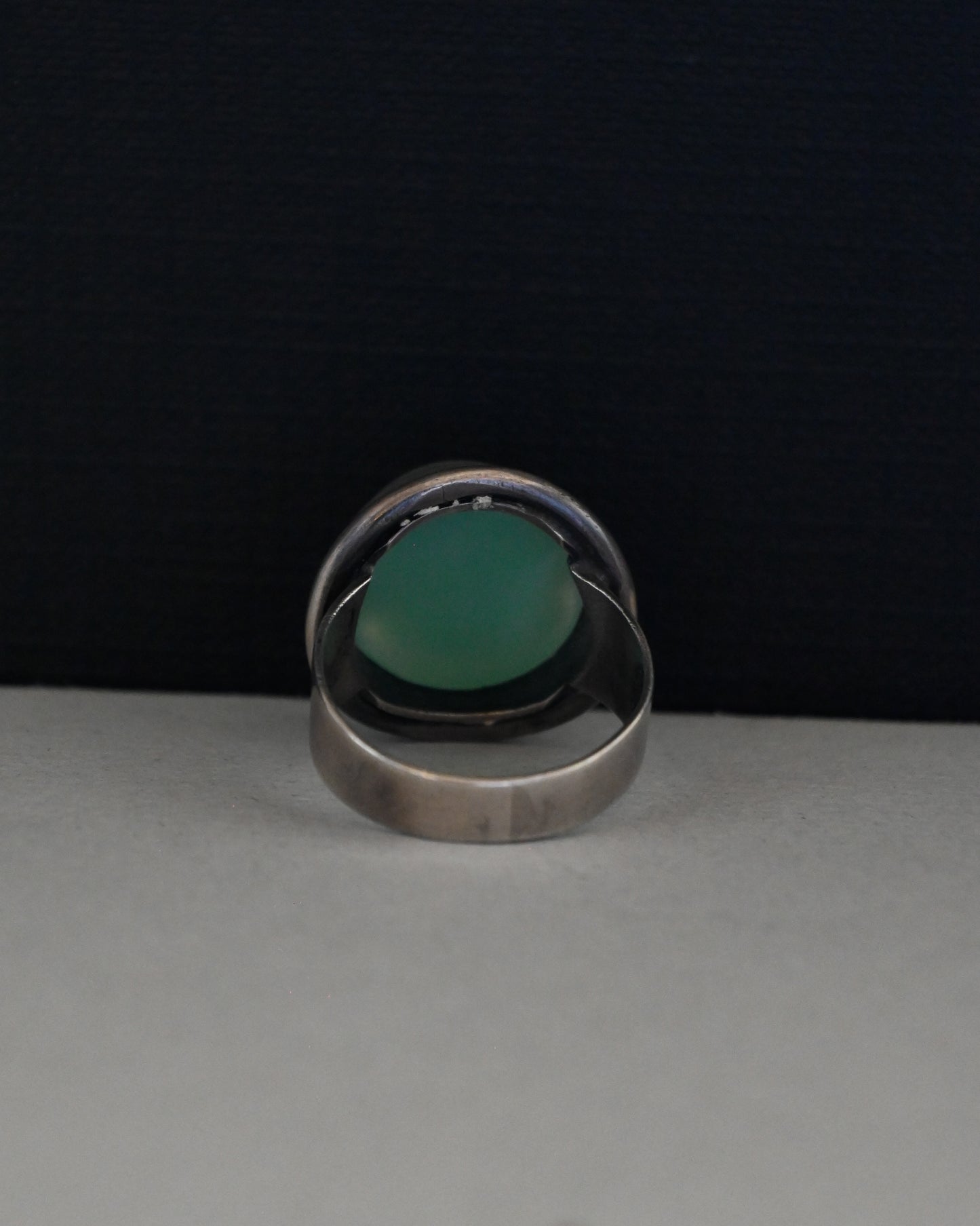 Silver Glass Ring - 14号