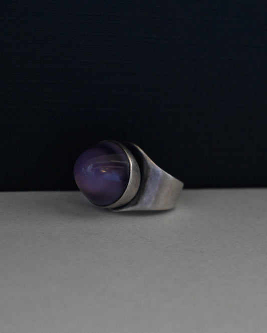 Silver Glass Ring - 12号