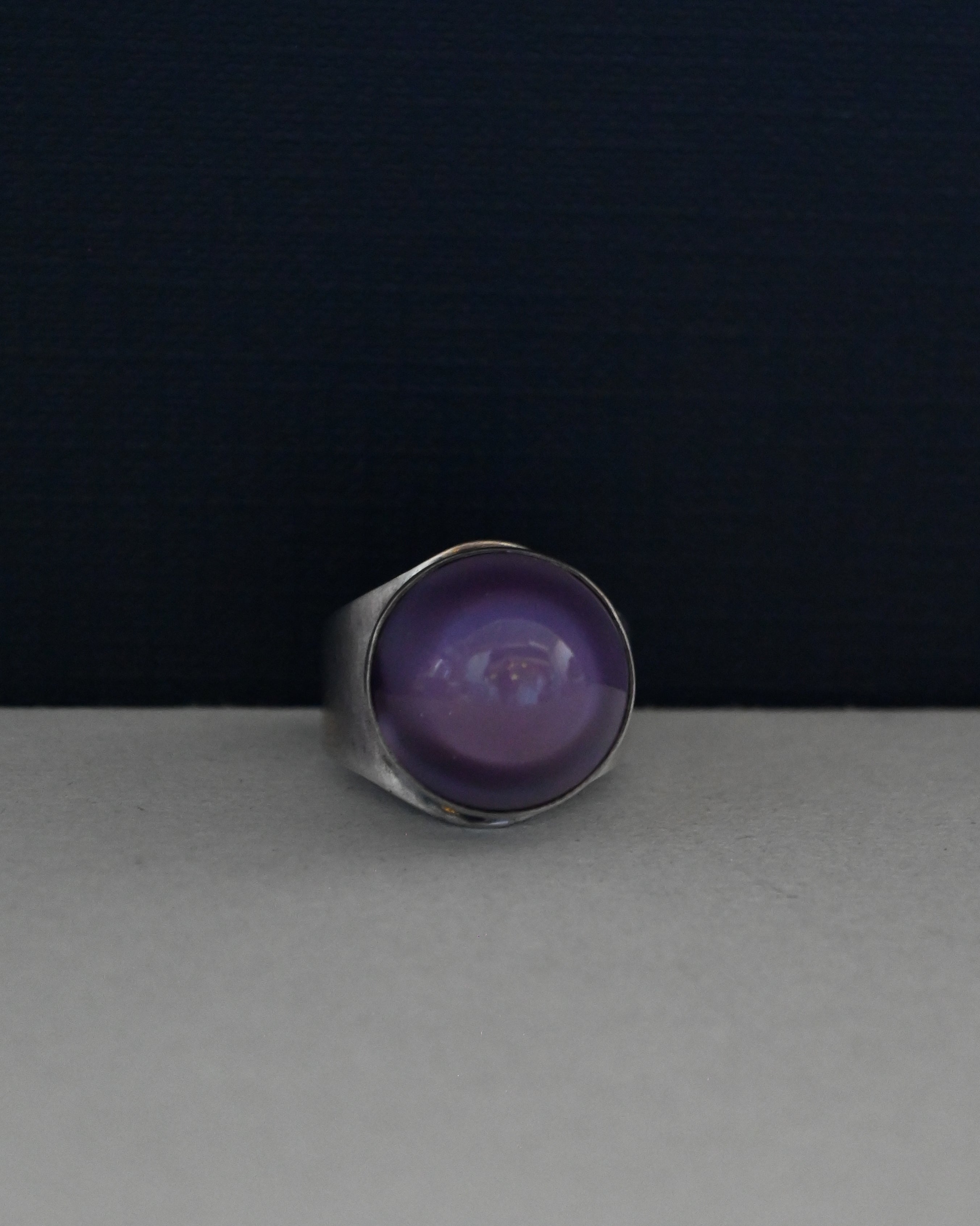 Silver Glass Ring - 12号