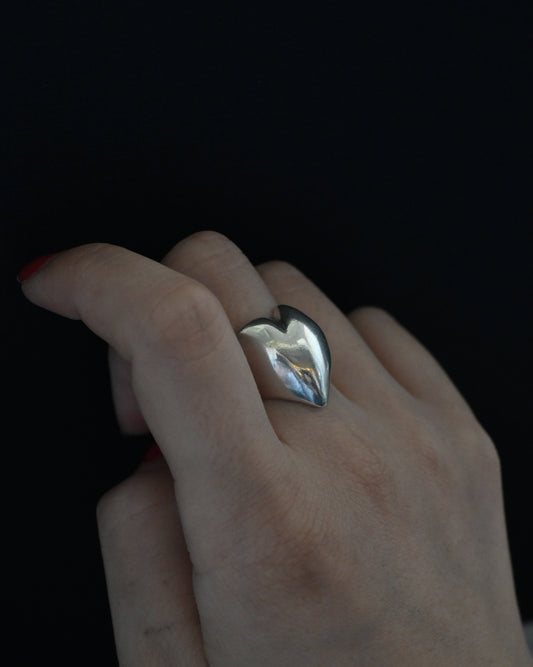 Silver Heart Ring - 13.5号