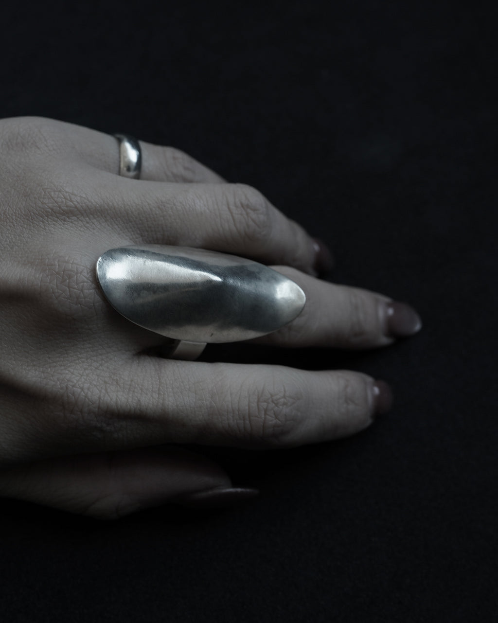 Oval Plate Silver Ring (SVR-26005)