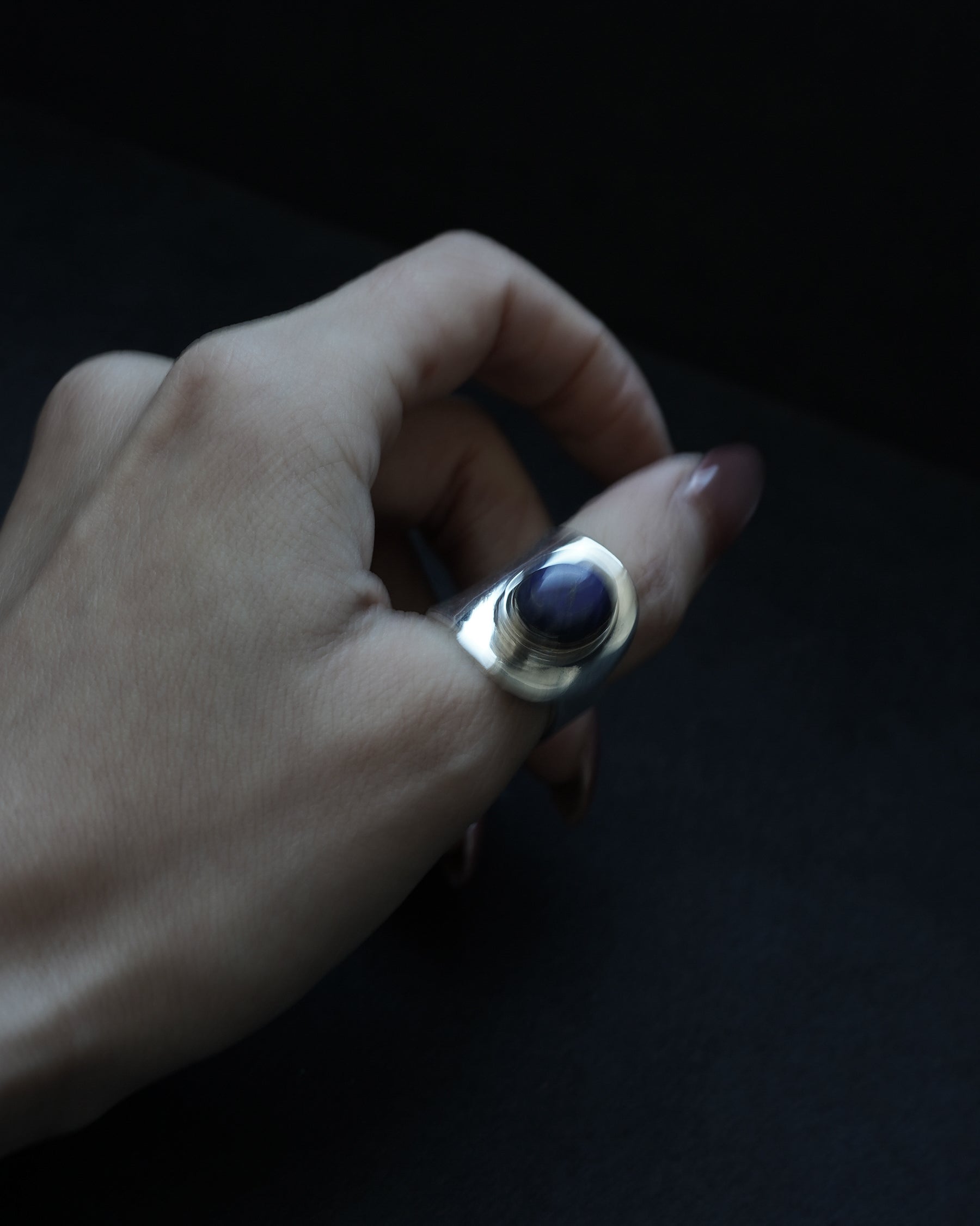 Lapis Wrap Silver Ring (SVR-26016)