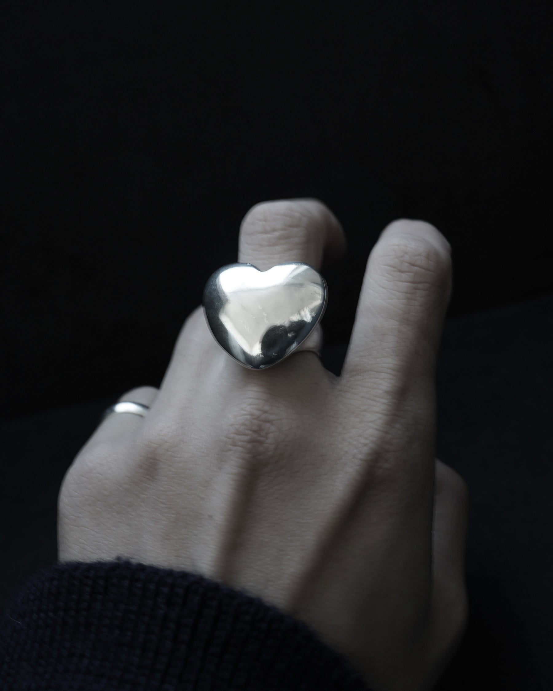 Bold Heart Silver Ring (SVR-26006)