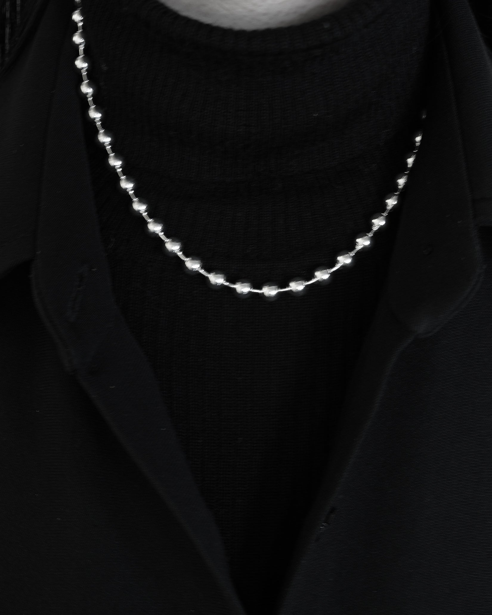 Ball Chain Silver Necklace (SVNL-26007)