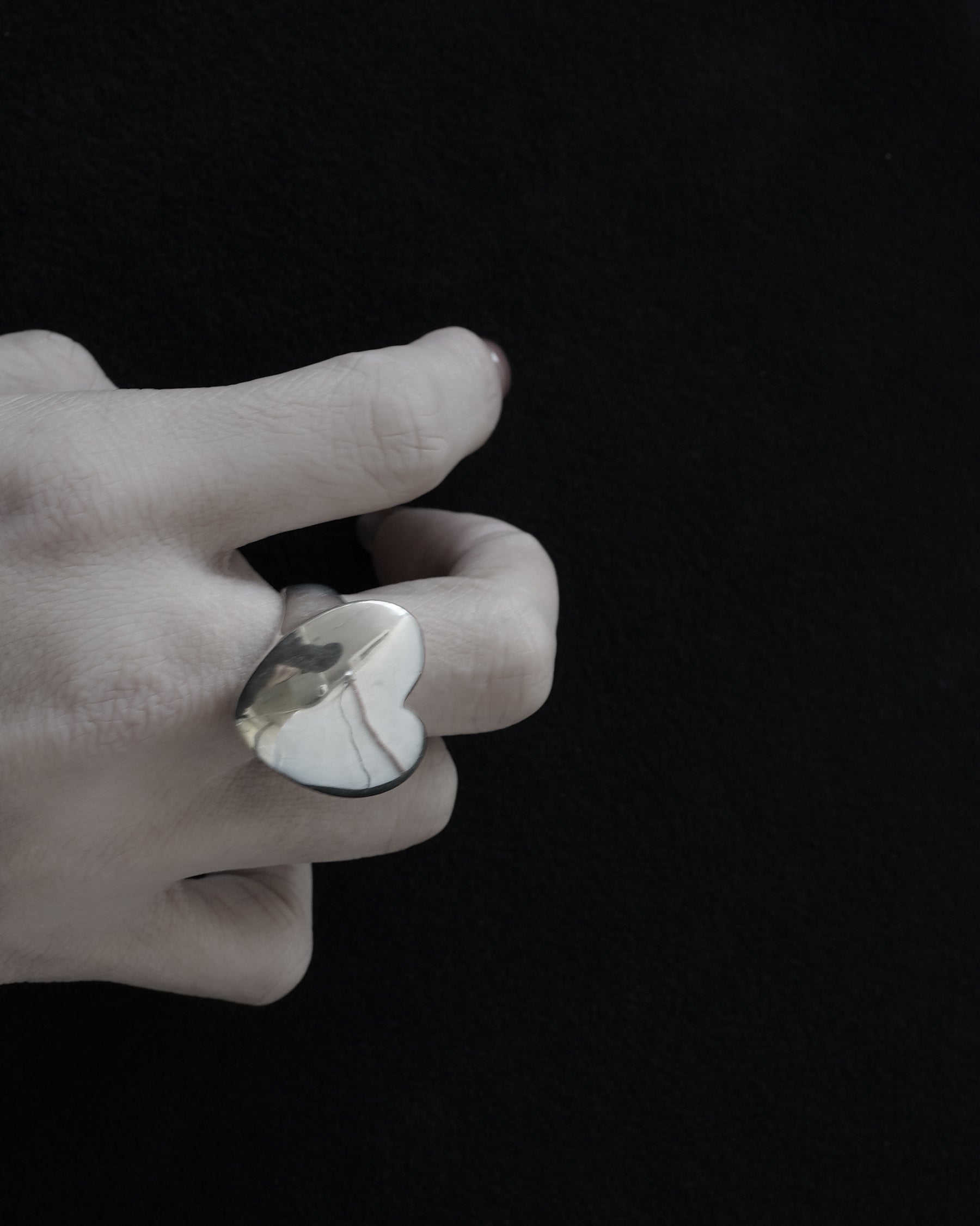 Bold Heart Silver Ring (SVR-26006)