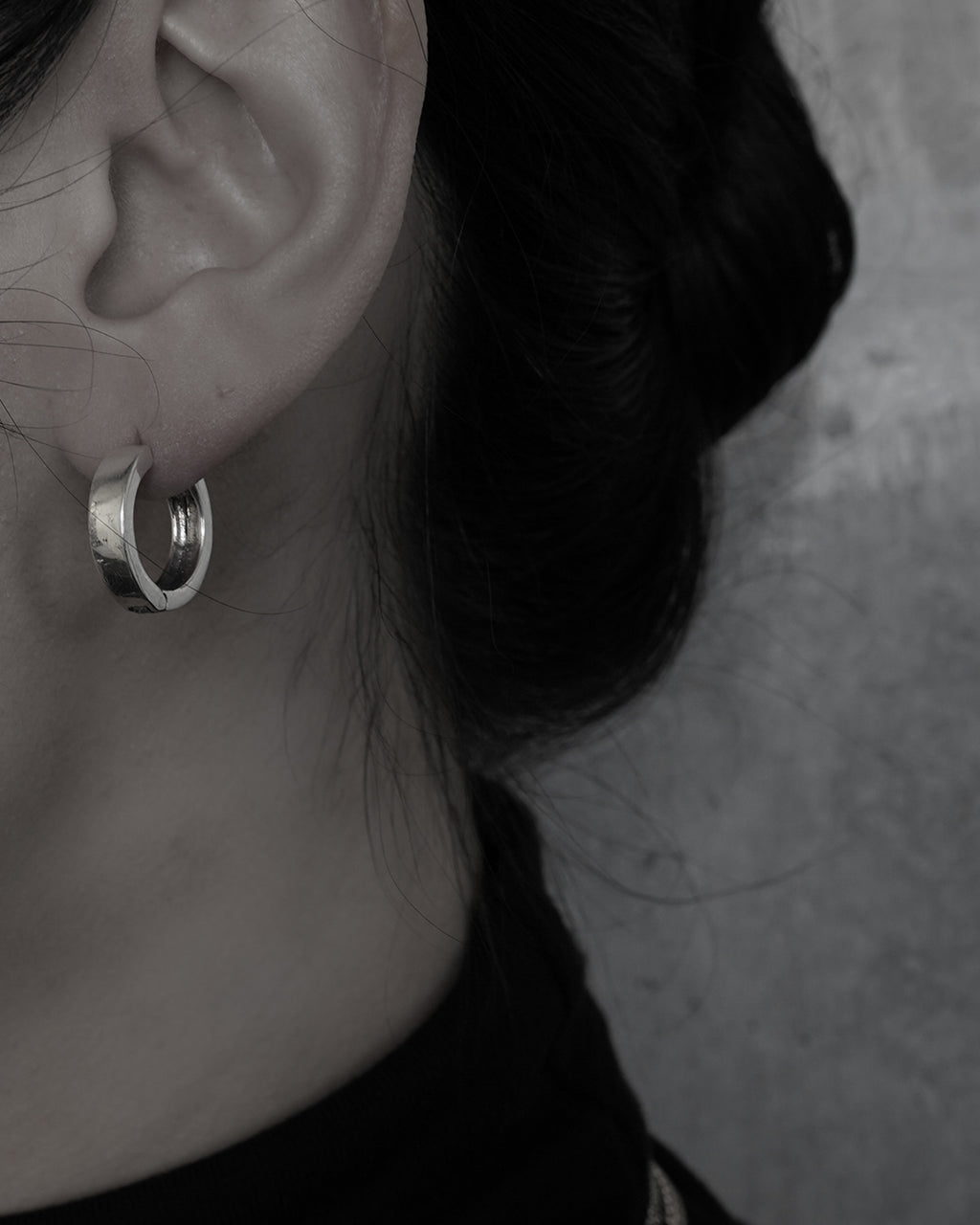 Silver Hoops Earrings (SVE-26004)