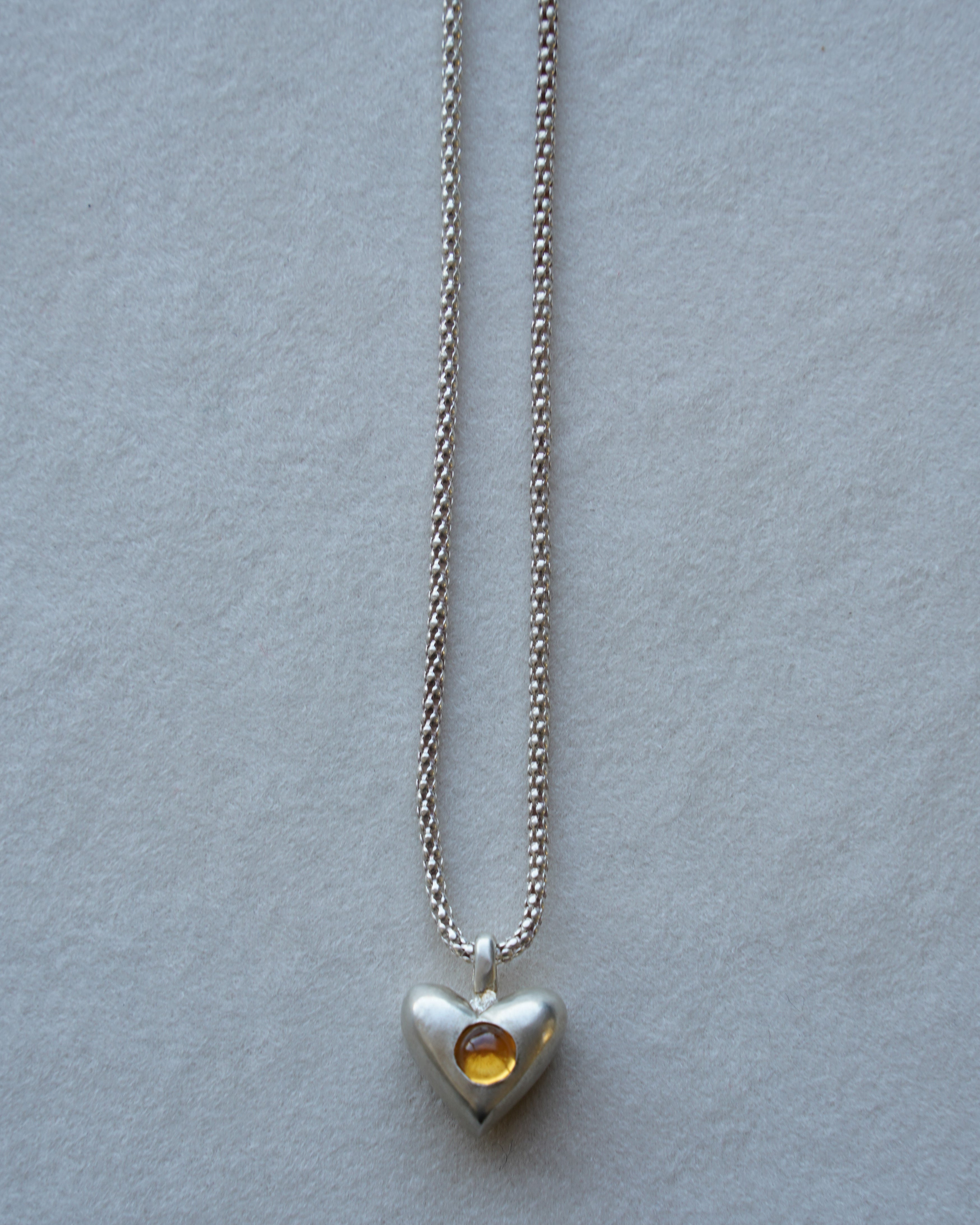 Dunton Ellerkamp] American Folk Heart Pendant with Citrine