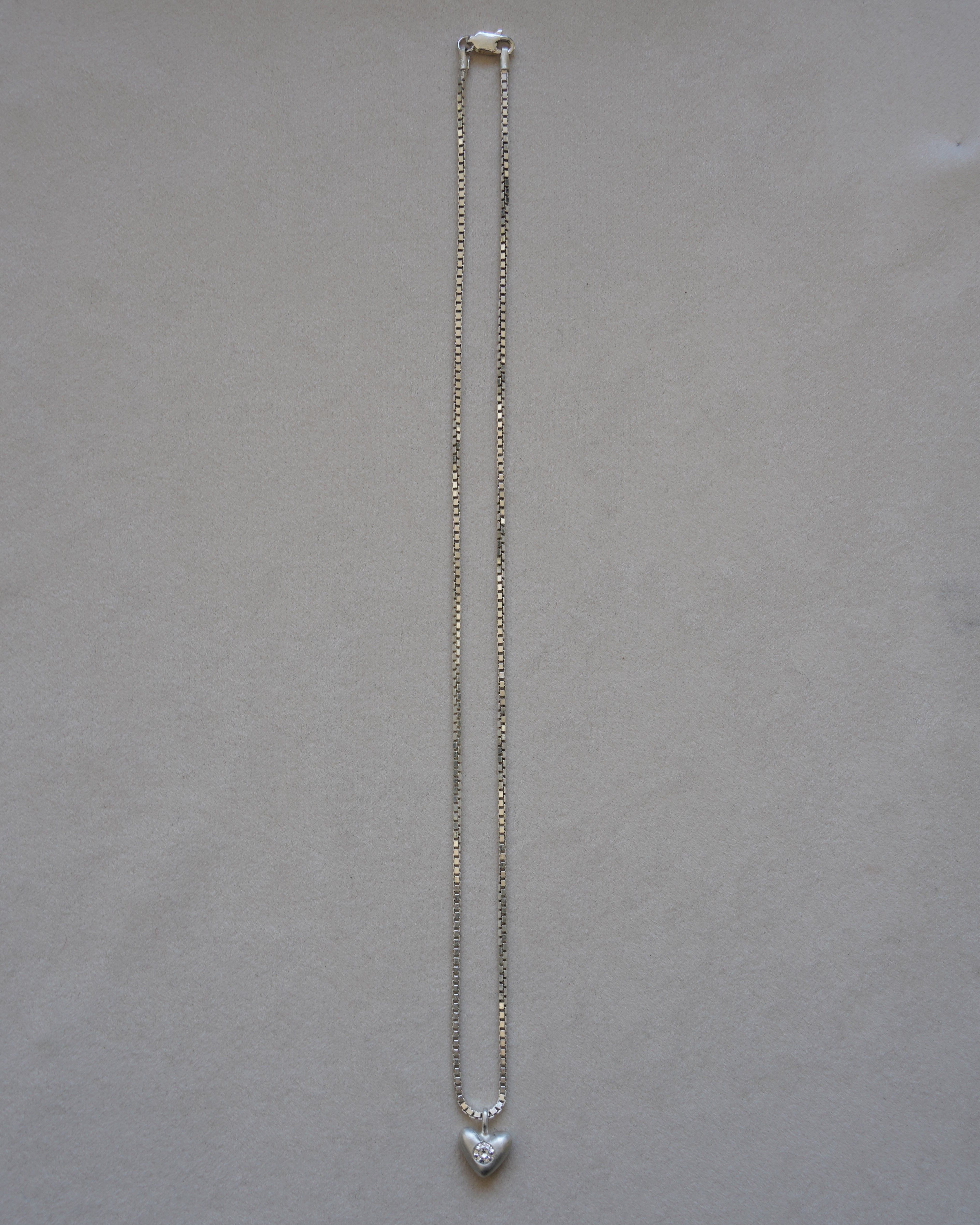 "Dunton Ellerkamp" Diamond Diminutive American Folk Heart Pendant w/Chain