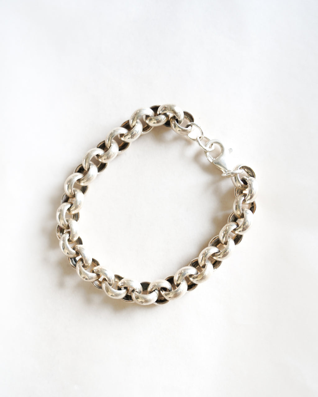 Bold Silver Link Bracelet (SVBL-26001)