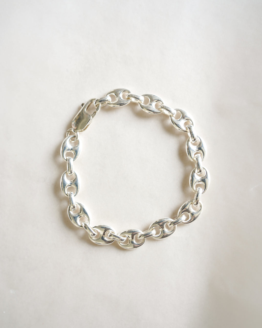 Oval Link Silver Bracelet (SVBL-26002)
