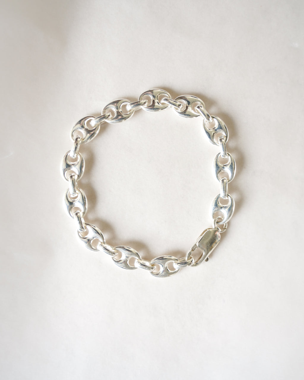 Oval Link Silver Bracelet (SVBL-26002)