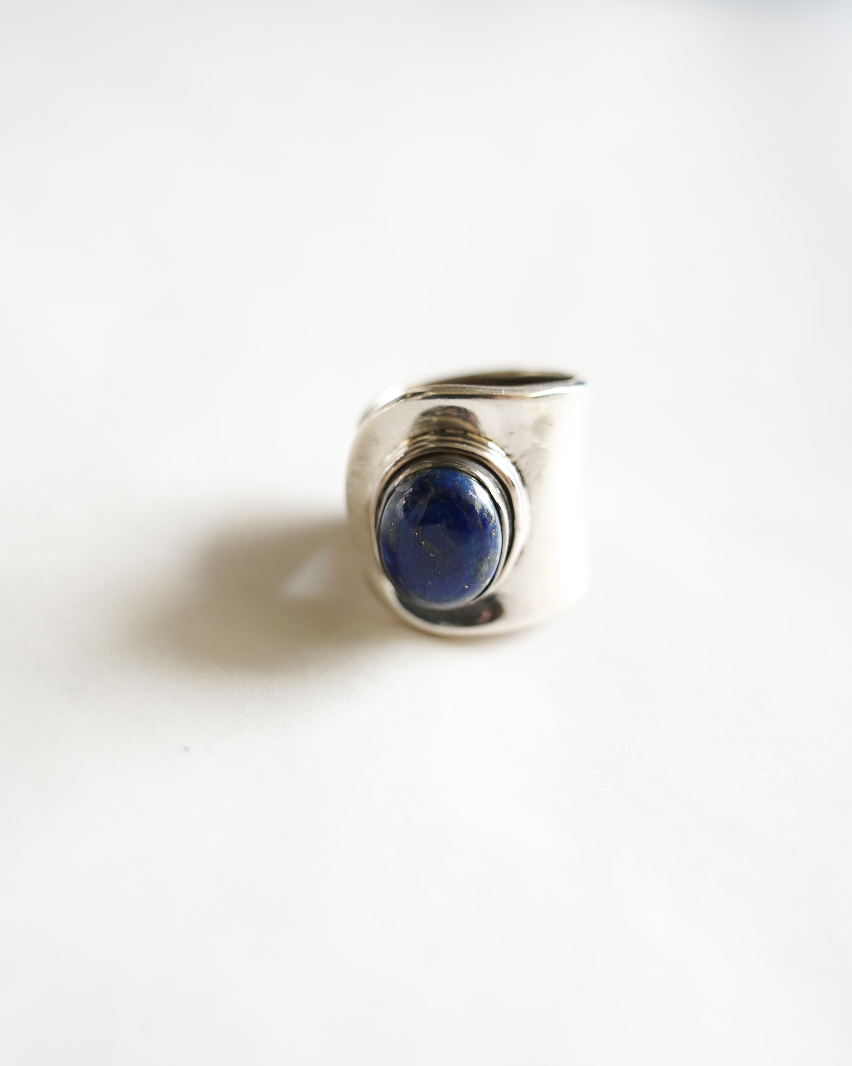 Lapis Wrap Silver Ring (SVR-26016)