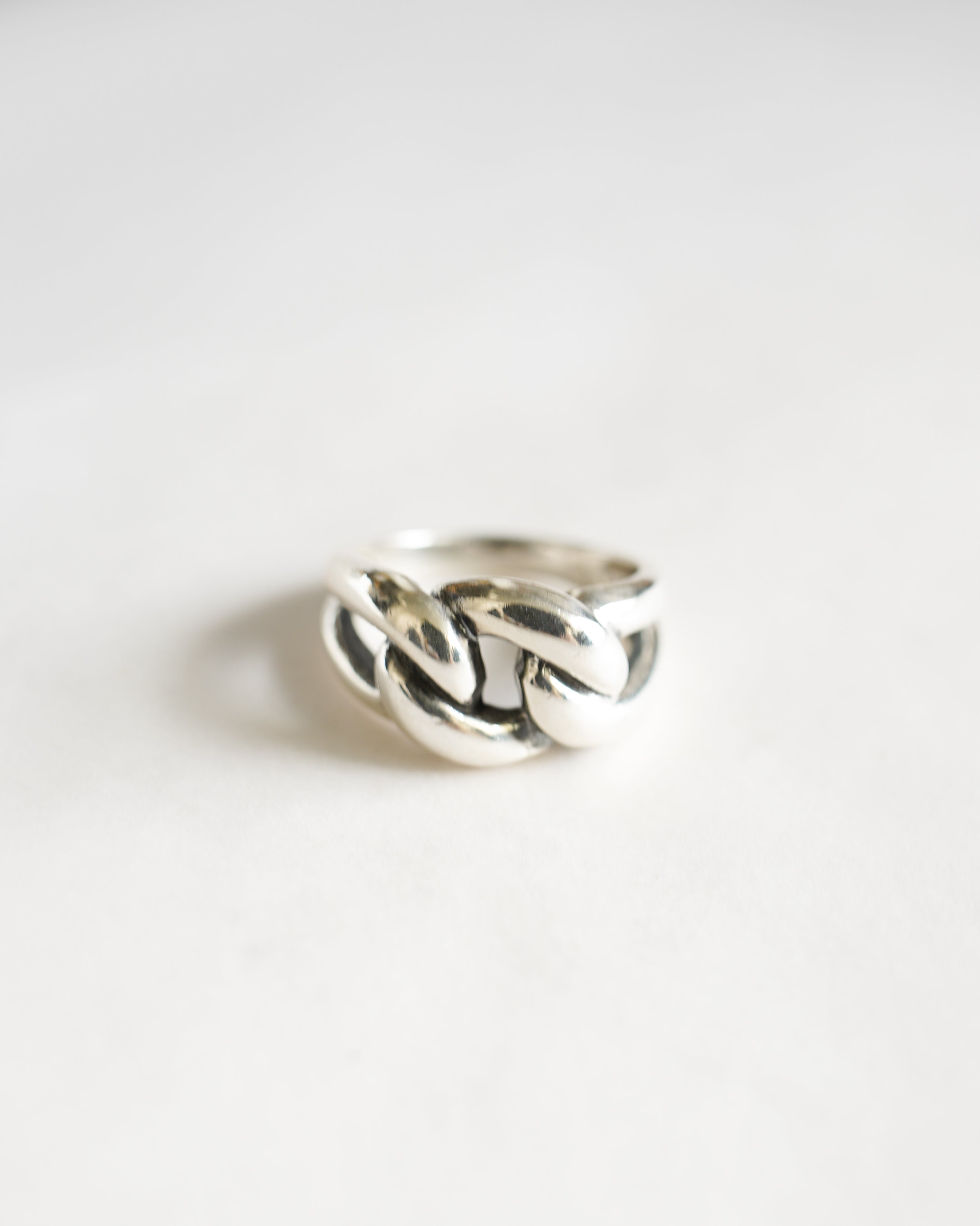 Chunky Chain Silver Ring (SVR-26007)