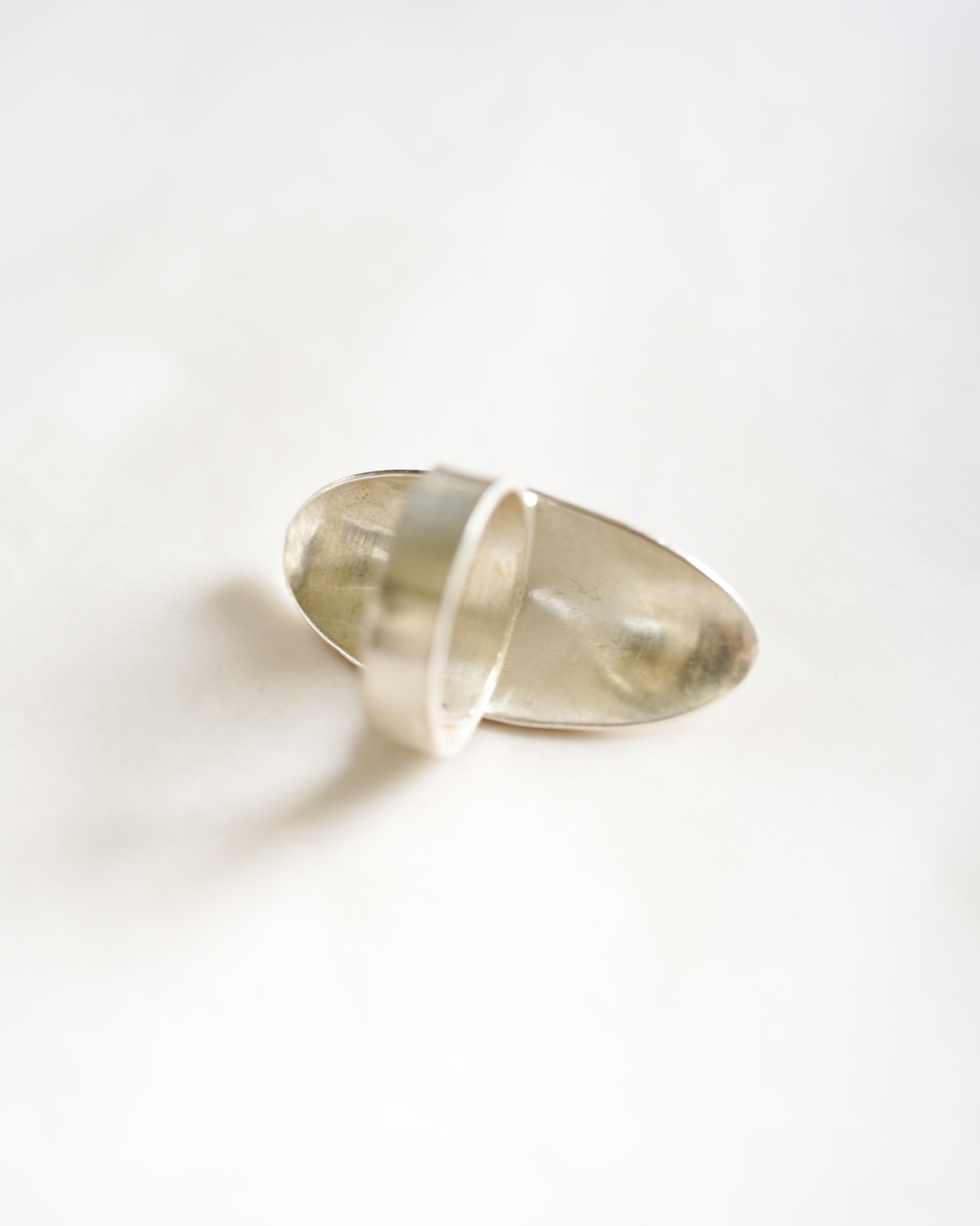 Oval Plate Silver Ring (SVR-26005)