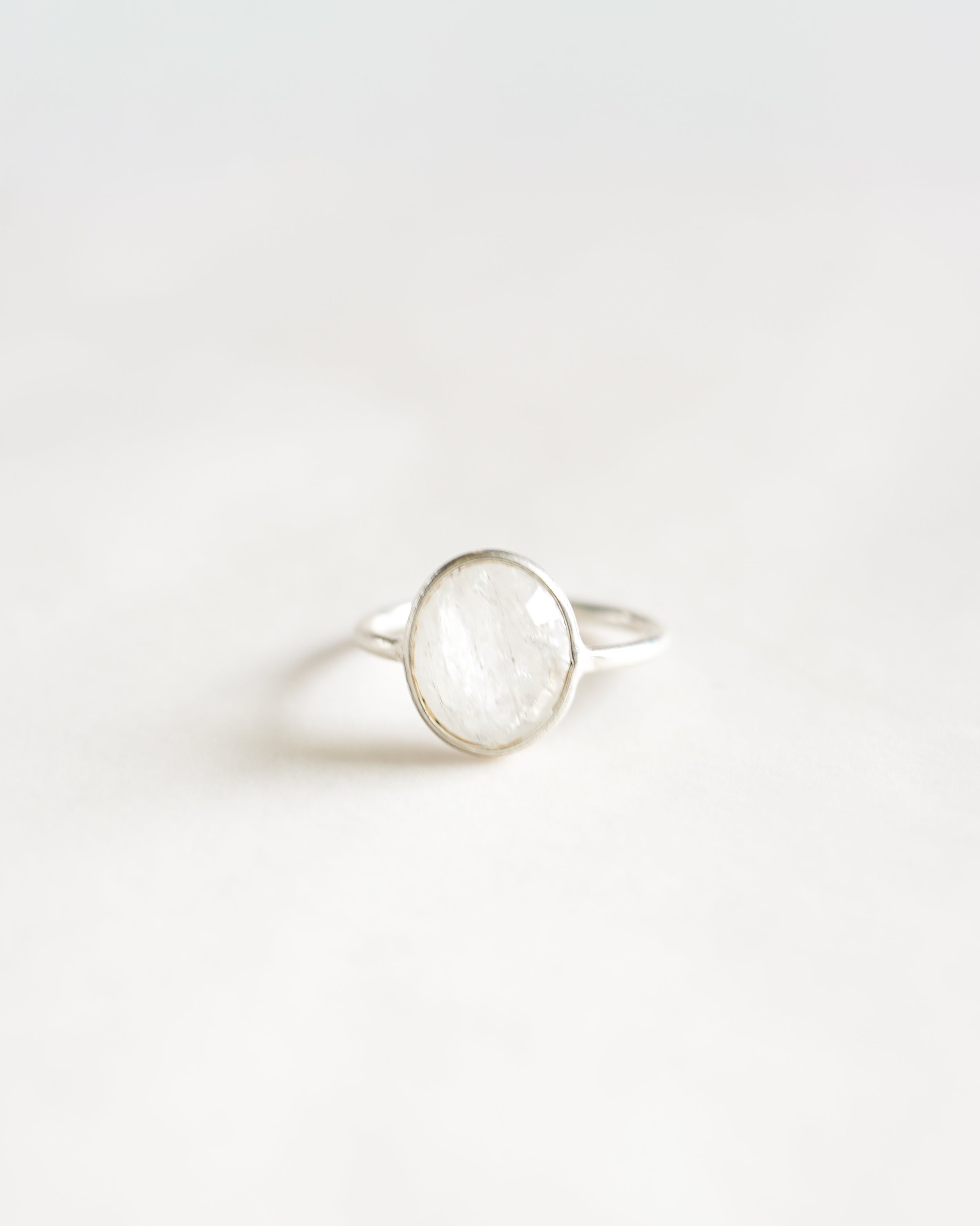 Stone Skinny Silver Ring (SVR-26013)