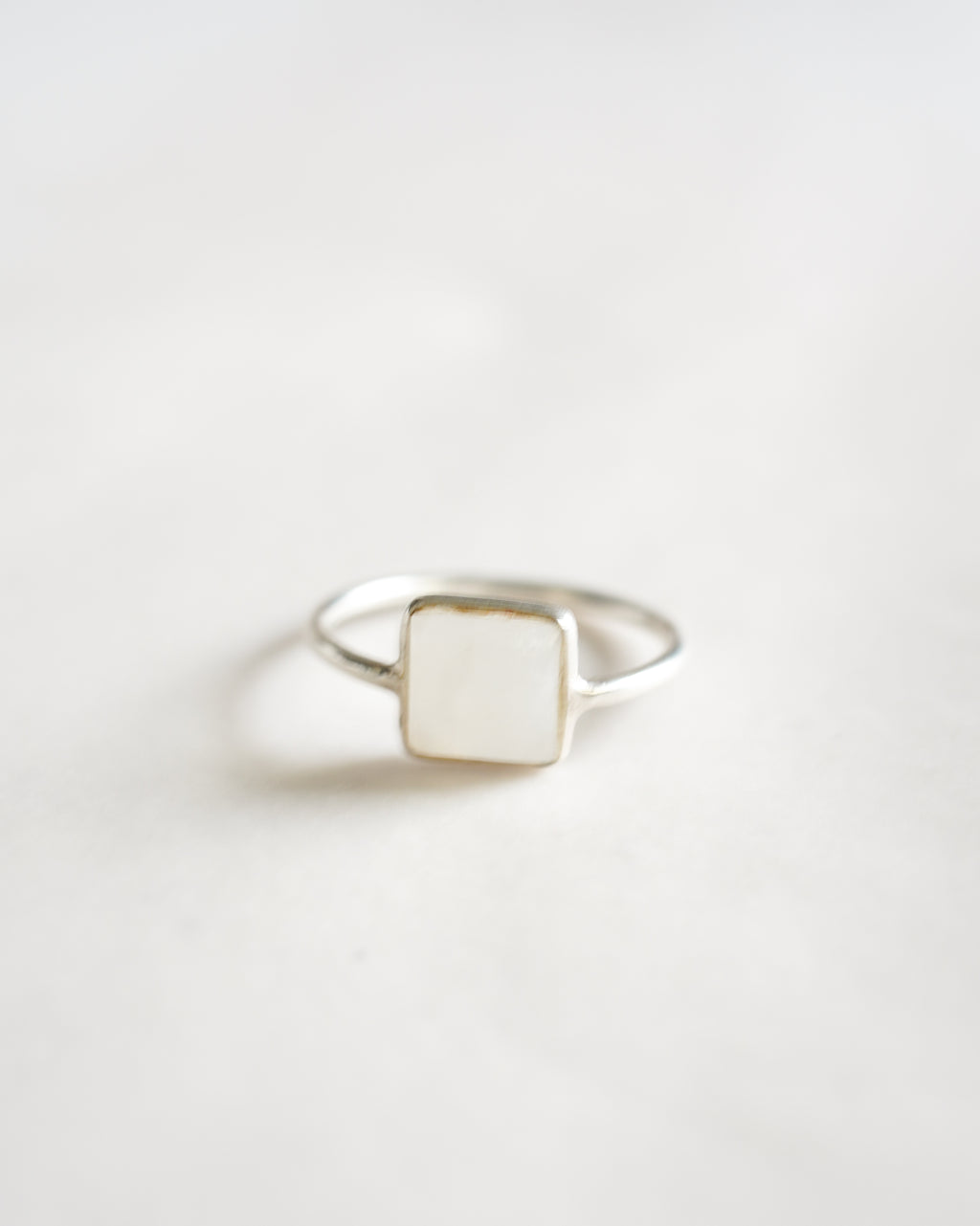 Stone Skinny Silver Ring (SVR-26010)