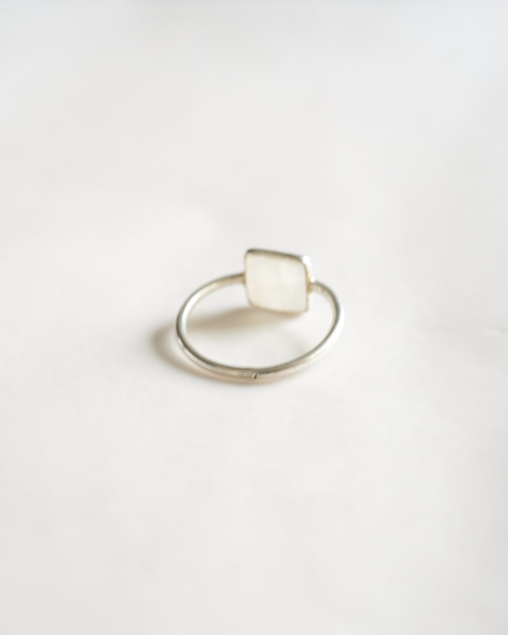 Stone Skinny Silver Ring (SVR-26010)