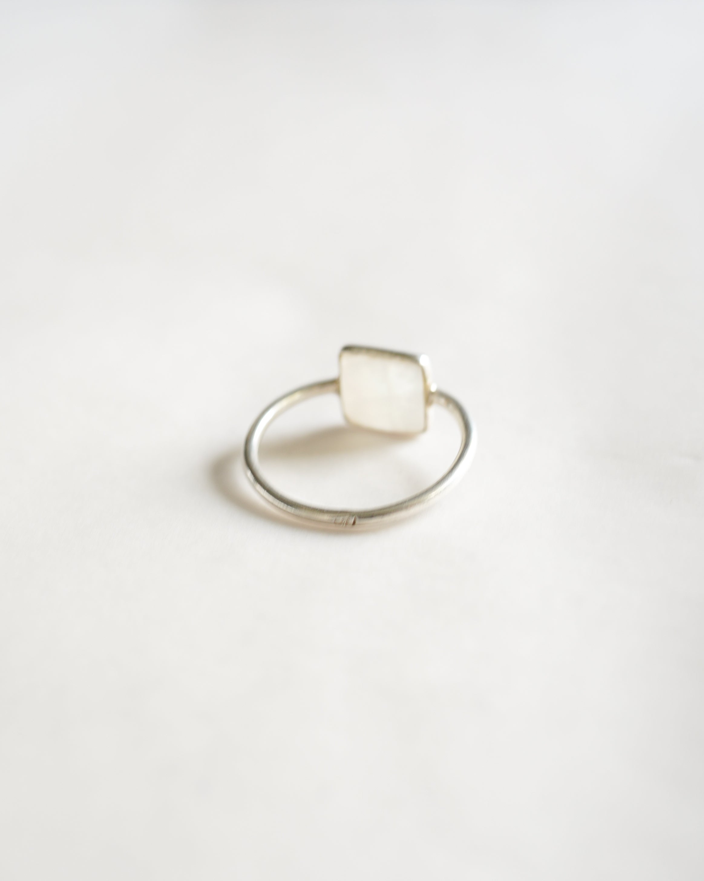 Stone Skinny Silver Ring (SVR-26010)