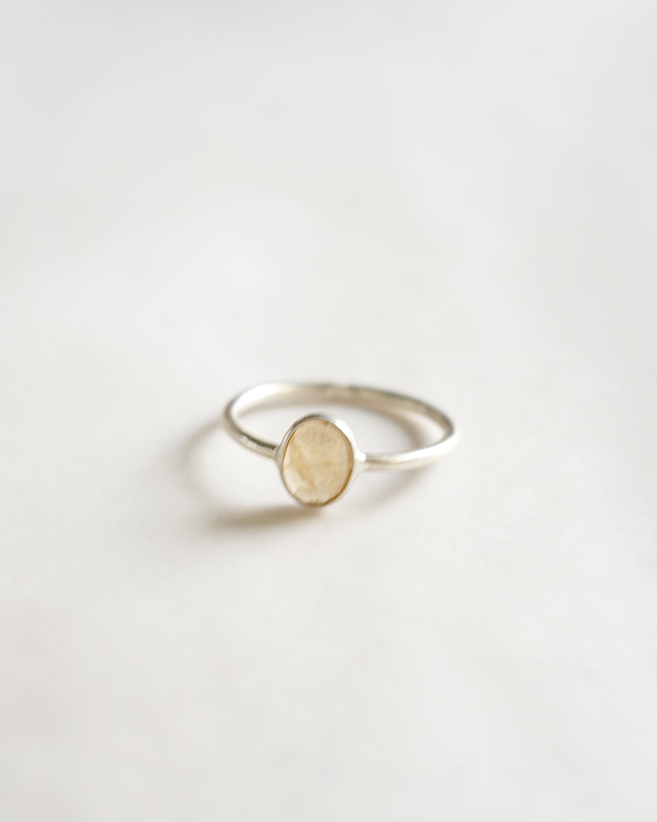 Stone Skinny Silver Ring (SVR-26011)