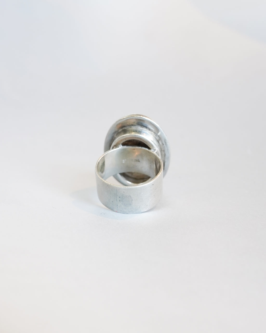 Oval Stone Silver Ring (SVR-26021)