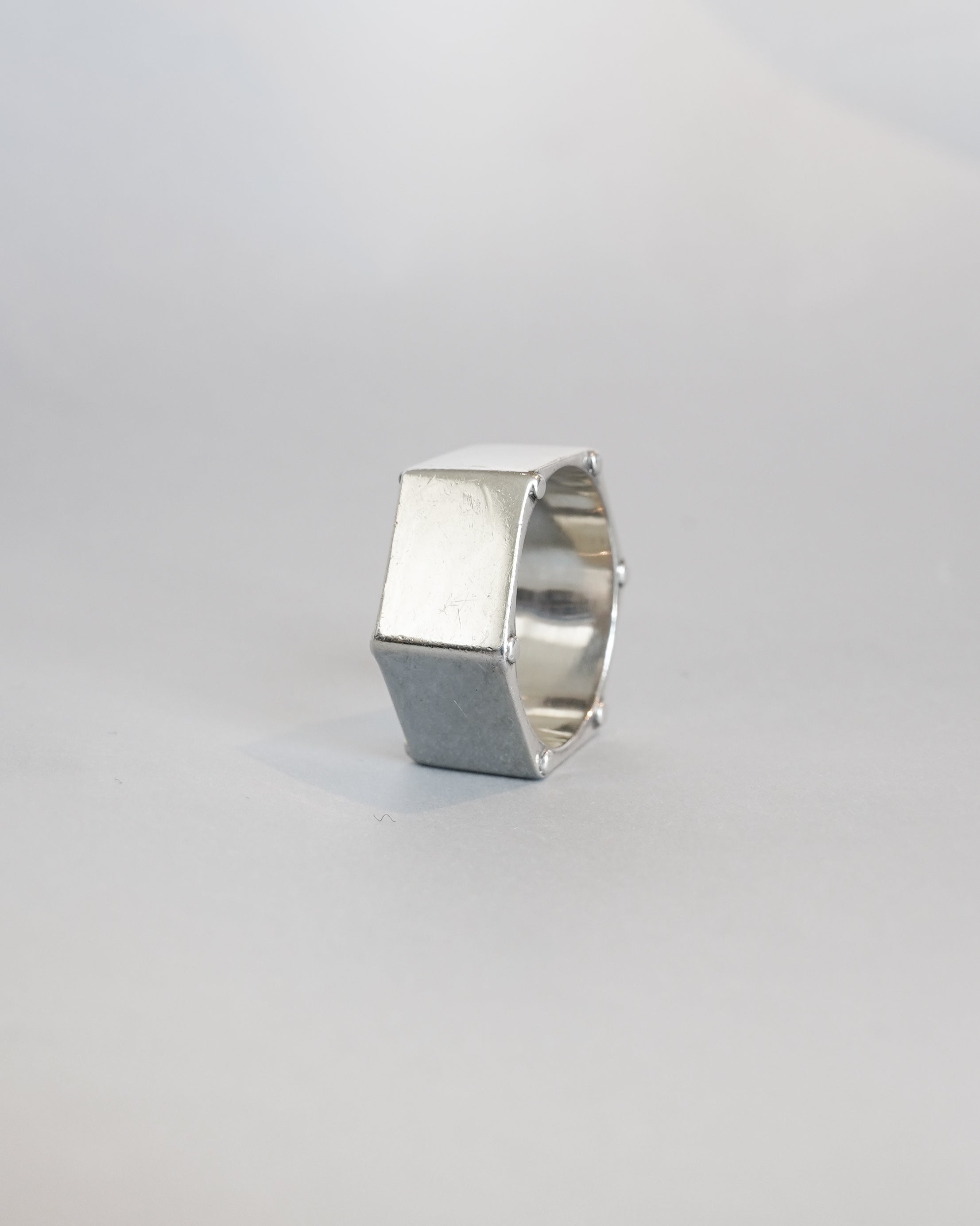 Silver Stud Square Ring (SVR-26023)
