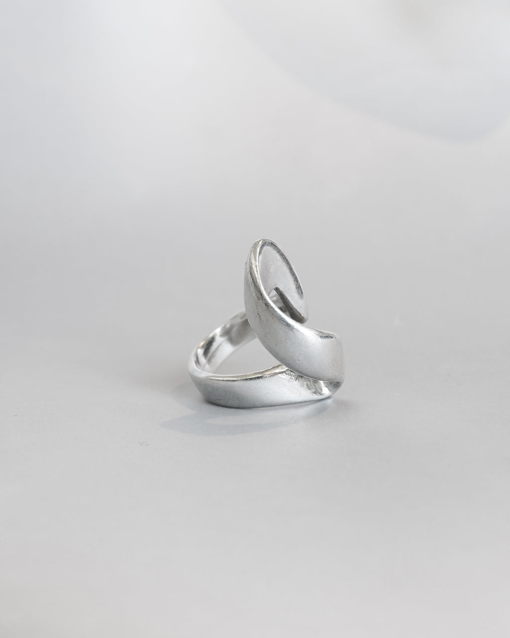 Wave Cross Silver Ring (SVR-26029)