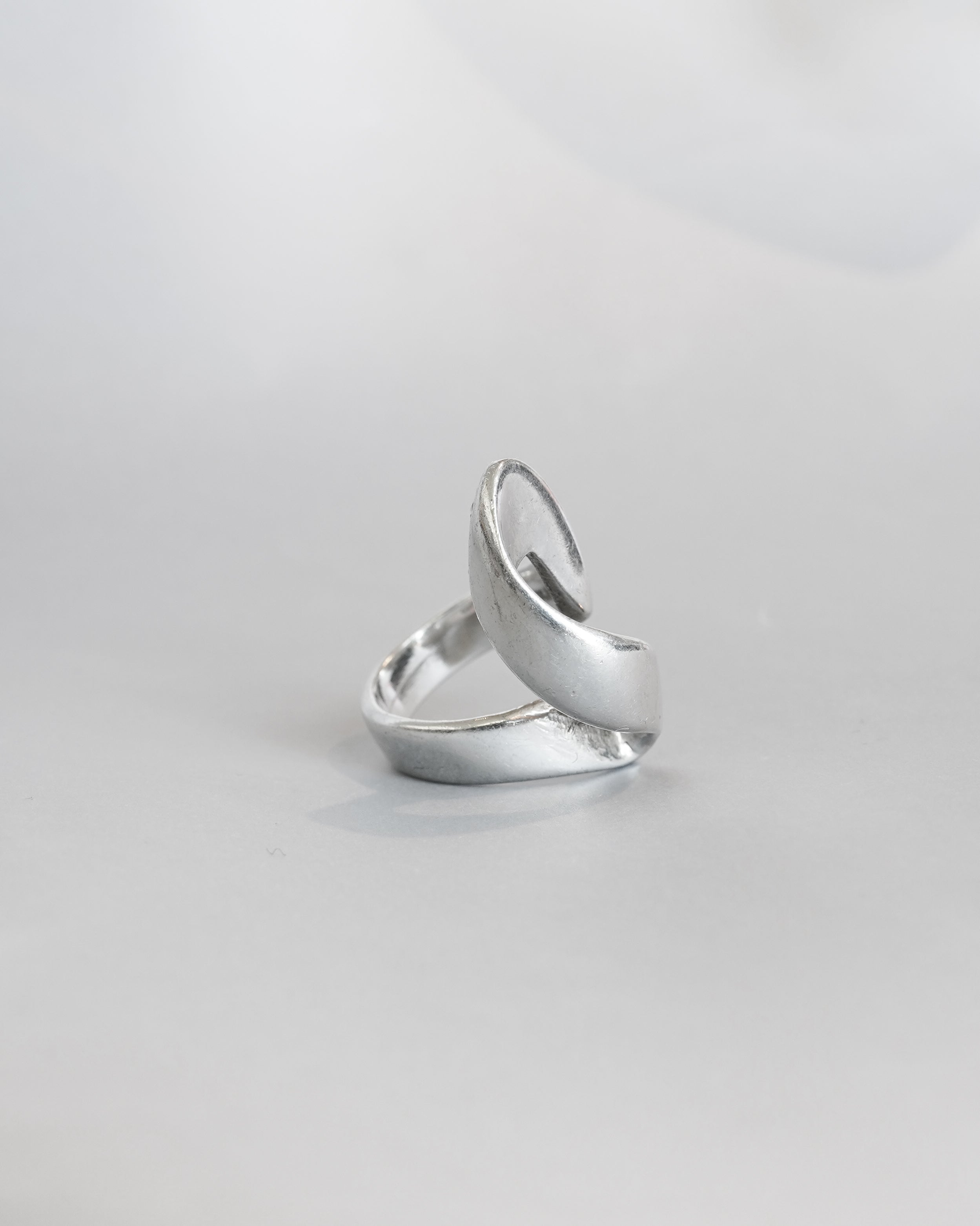 Wave Cross Silver Ring (SVR-26029)
