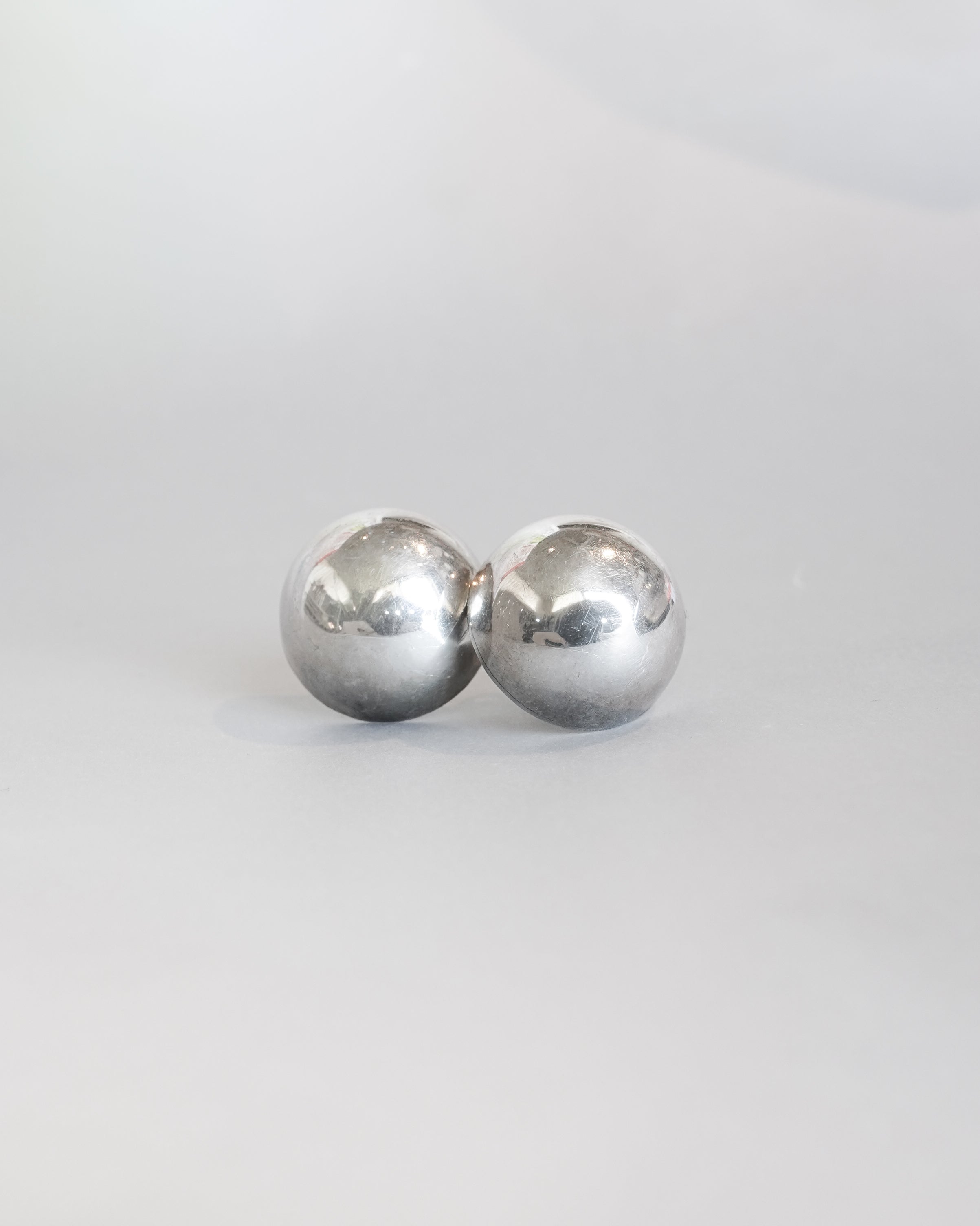 Dome Stud Silver Earrings (SVE-26006-1)