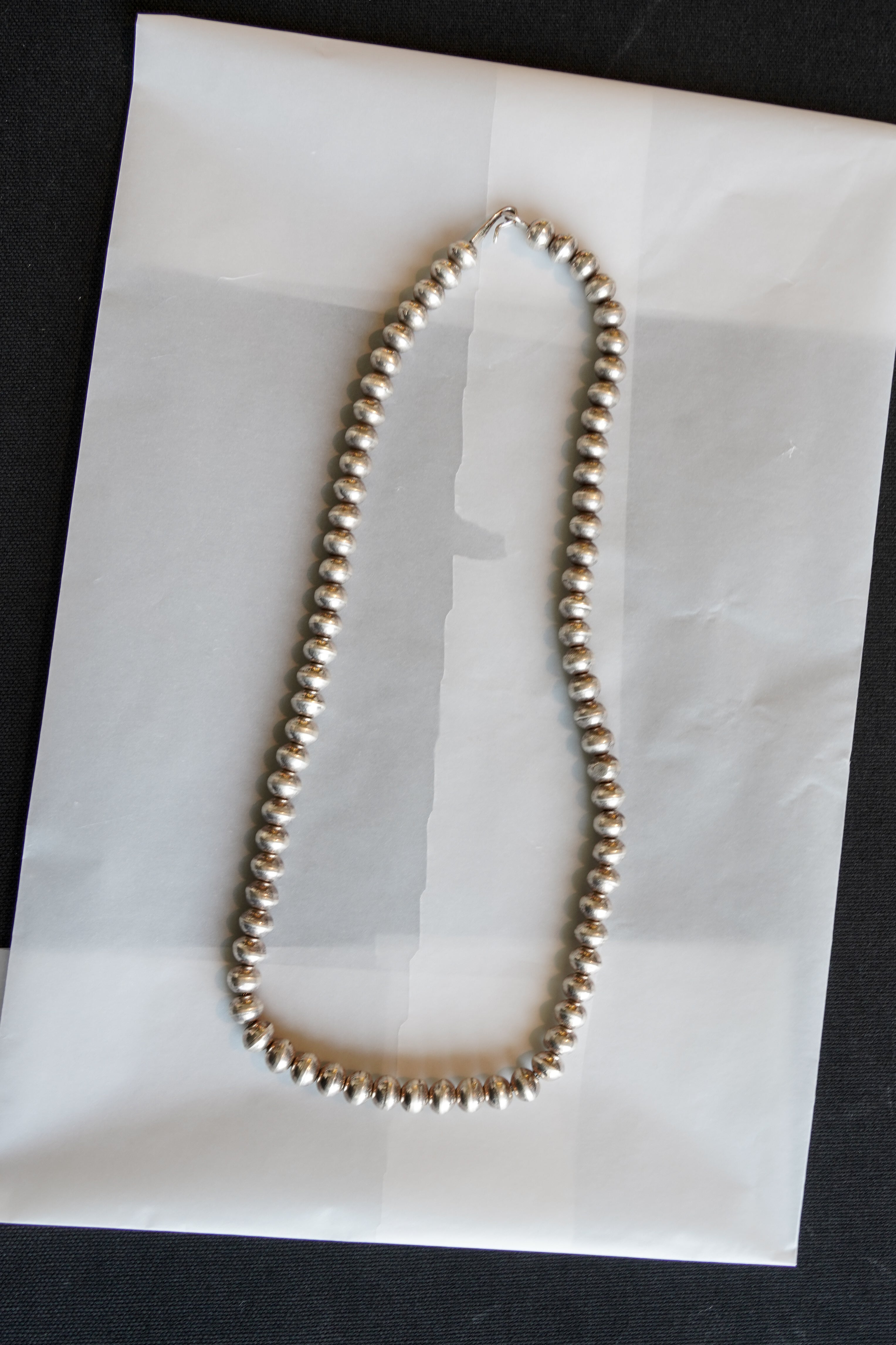 Silver Ball Line Necklace (SVNL-26015)