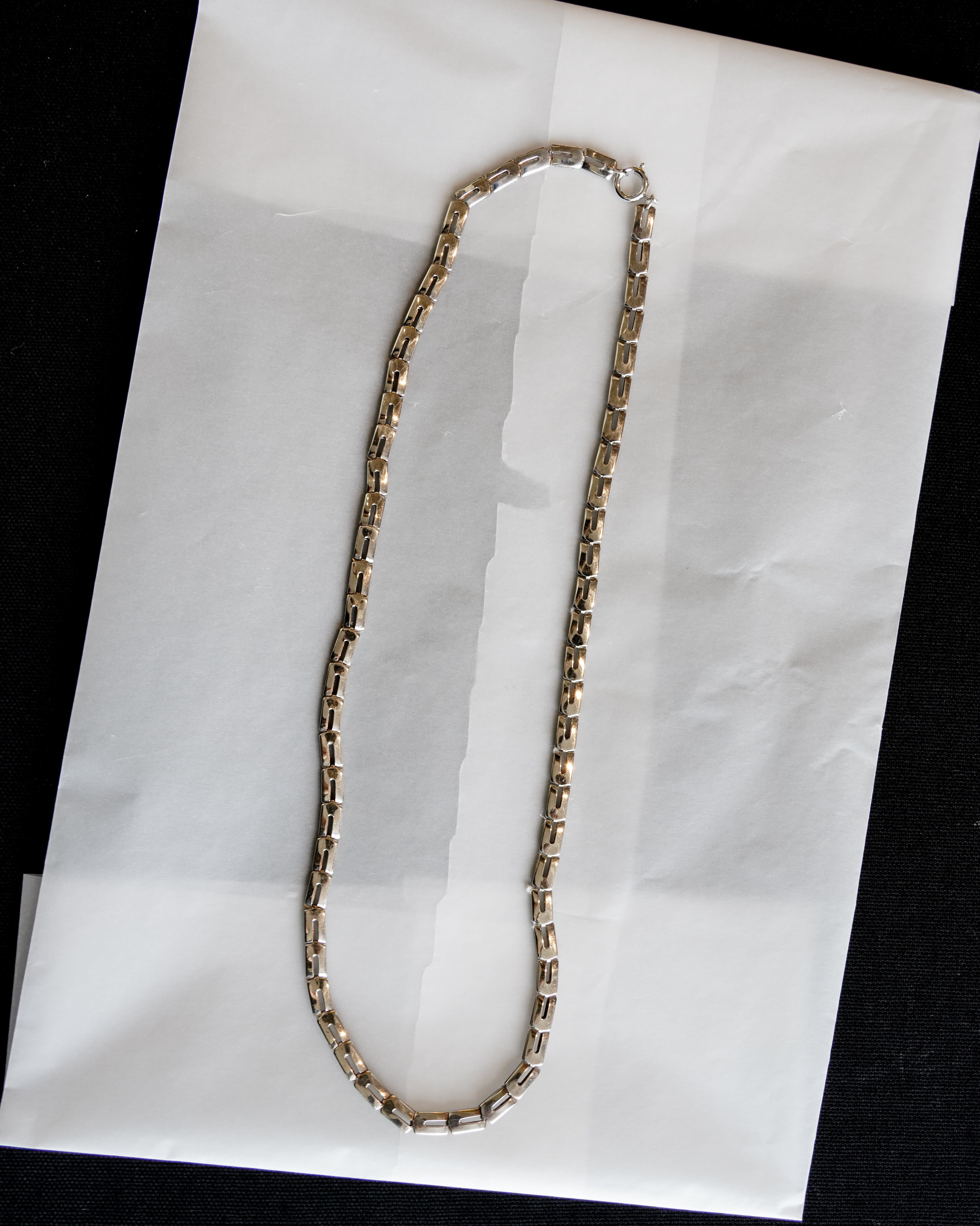 Vintage] Silver Bar Link Chain Necklace | シルバー925 | ビンテージ