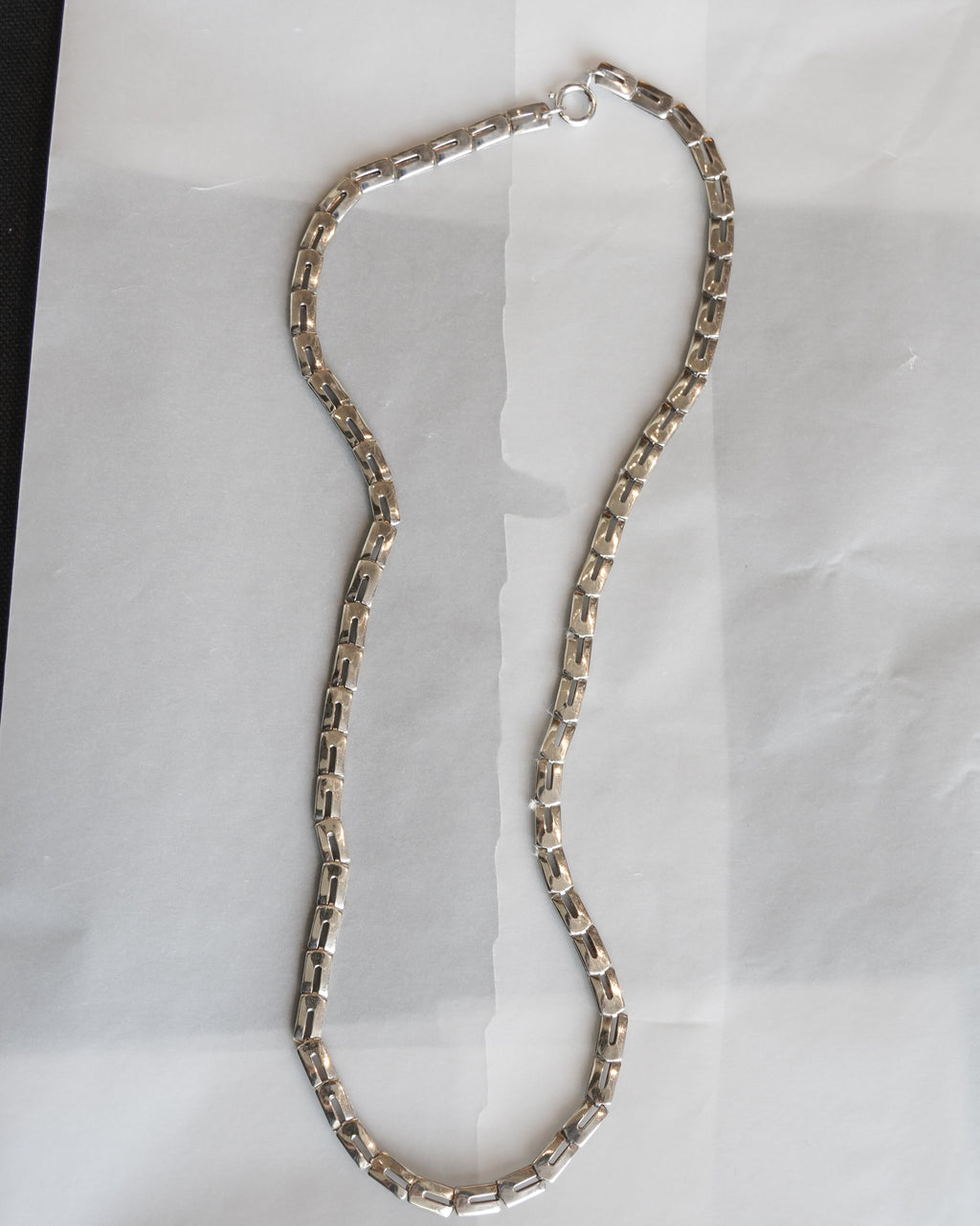 Silver Bar Link Chain Necklace (SVNL-26017)