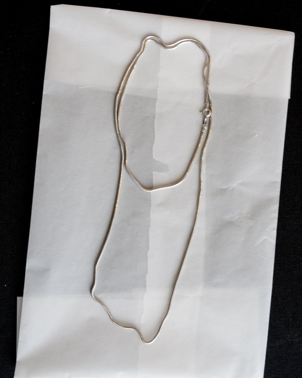 Snake Chain Silver Necklace (SVNL-26021-2)