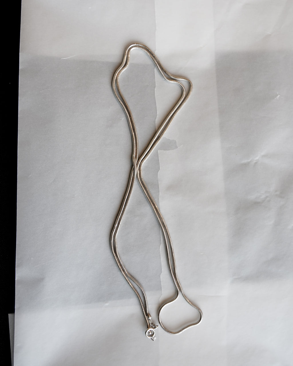 Snake Chain Silver Necklace (SVNL-26021-2)