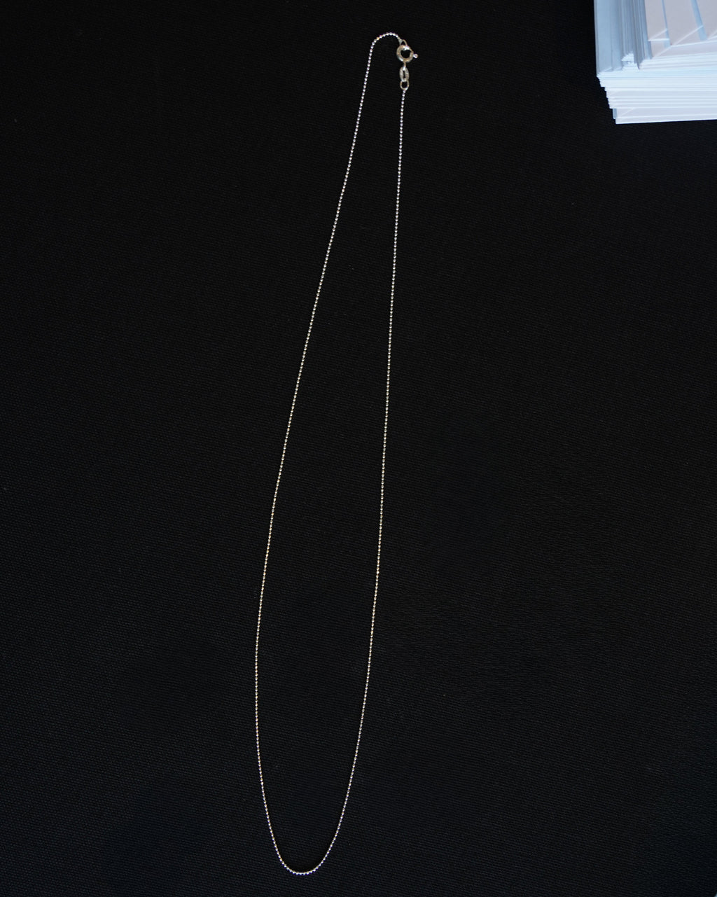 Micro Ball Chain Silver Necklace (SVNL-26013-2)