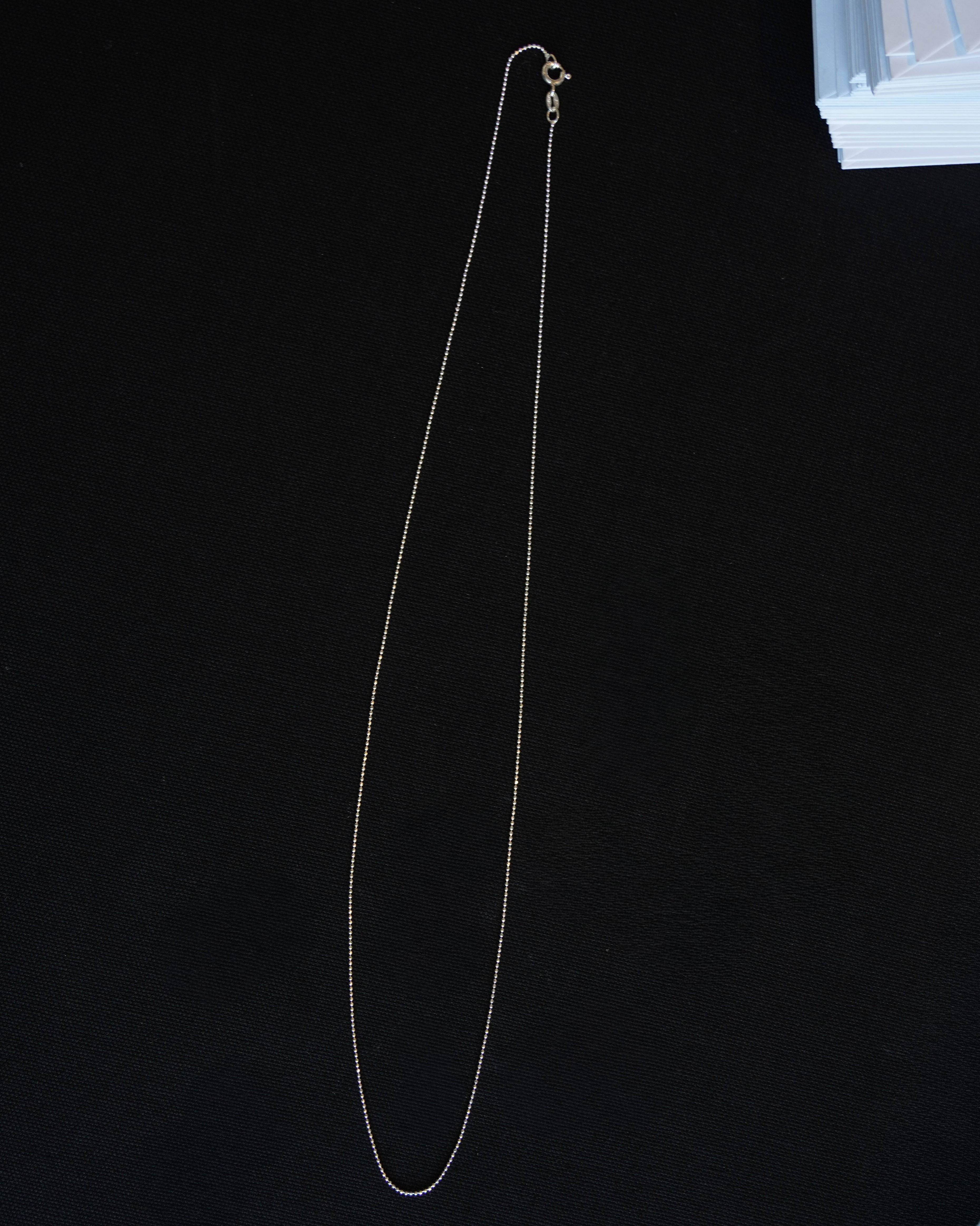 Micro Ball Chain Silver Necklace (SVNL-26013-2)