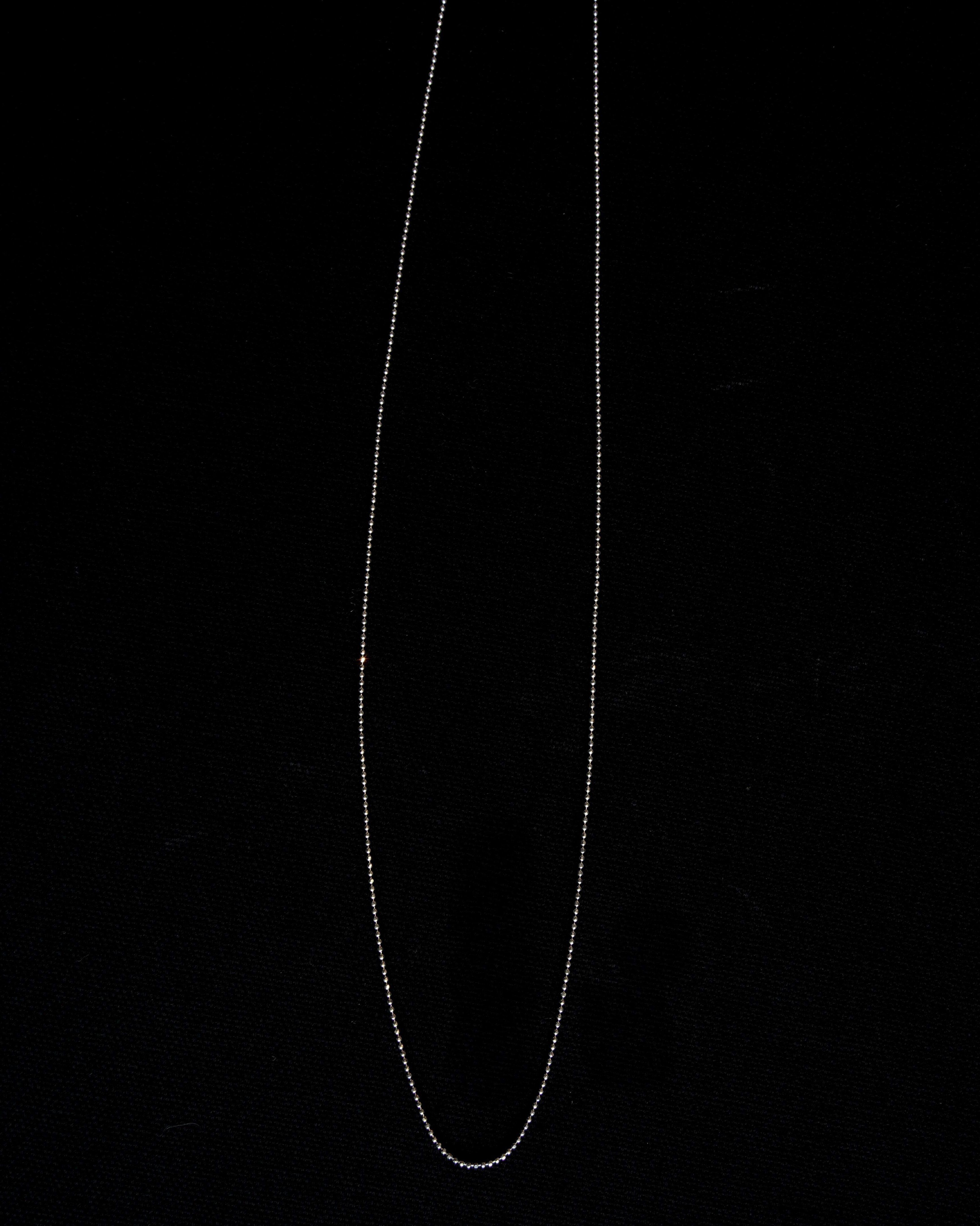 Micro Ball Chain Silver Necklace (SVNL-26013-2)