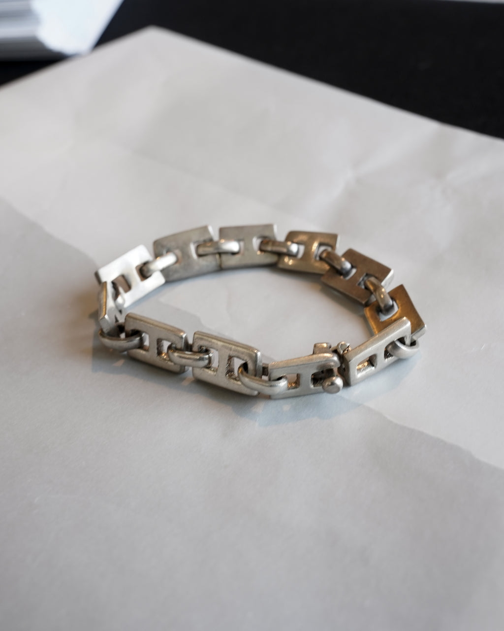 Silver Geometric Link Bracelet (SVBL-26006-1)