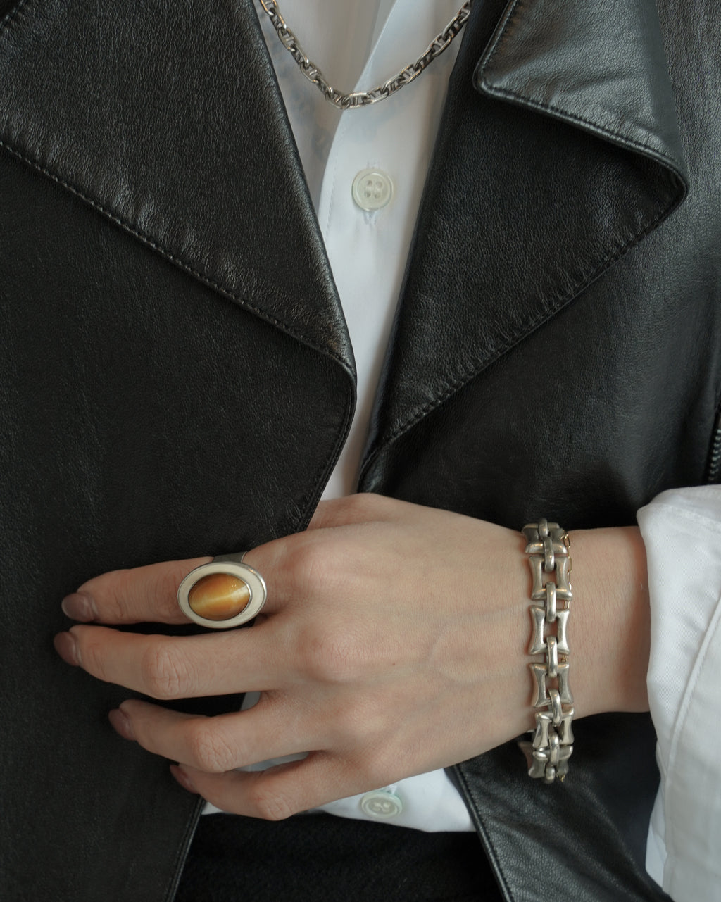 Silver Square Link Bracelet (SVBL-26006-2)