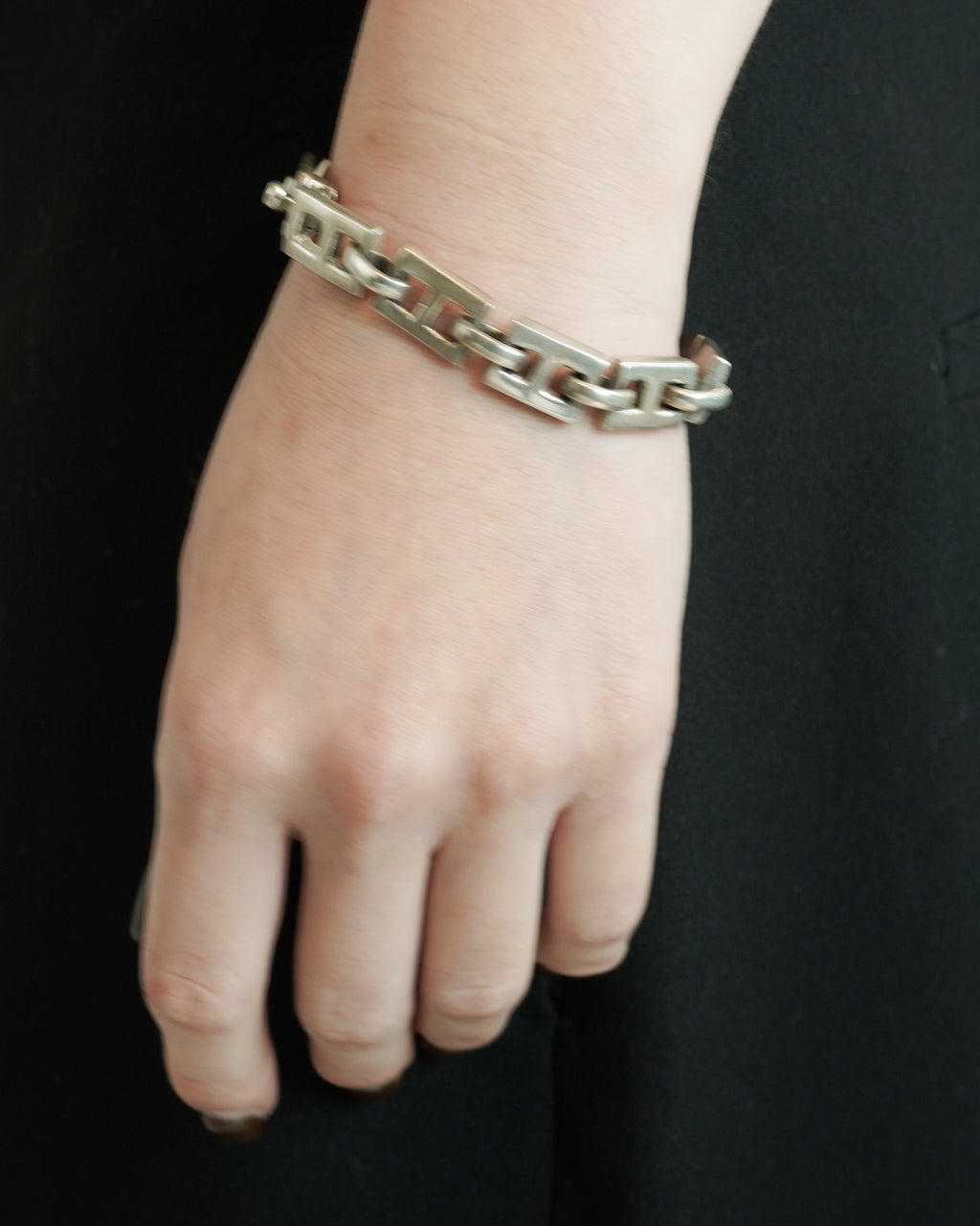 Silver Geometric Link Bracelet (SVBL-26006-1)