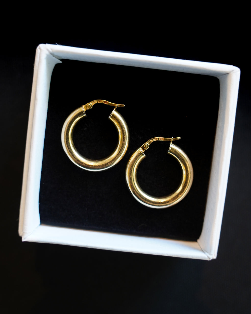 14K Gold Hoops (GDE-25SS012)