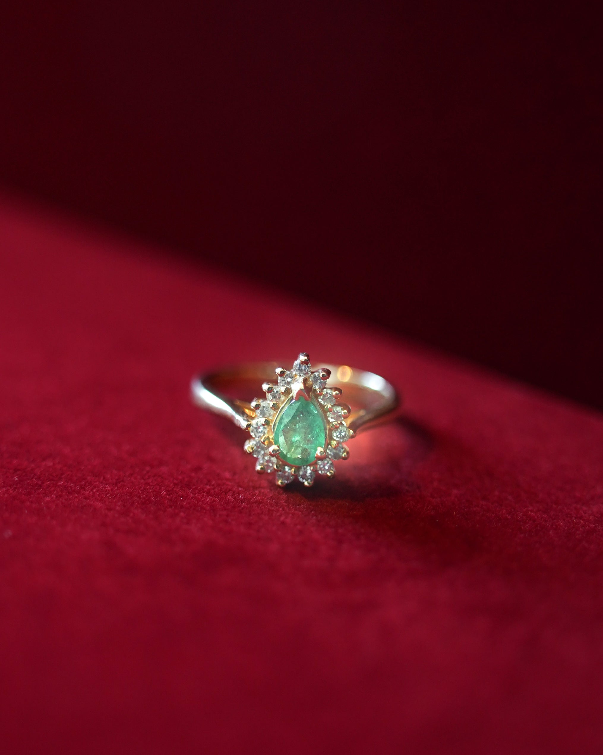 14K Gold Emerald & Diamond Ring (GDR-26004)