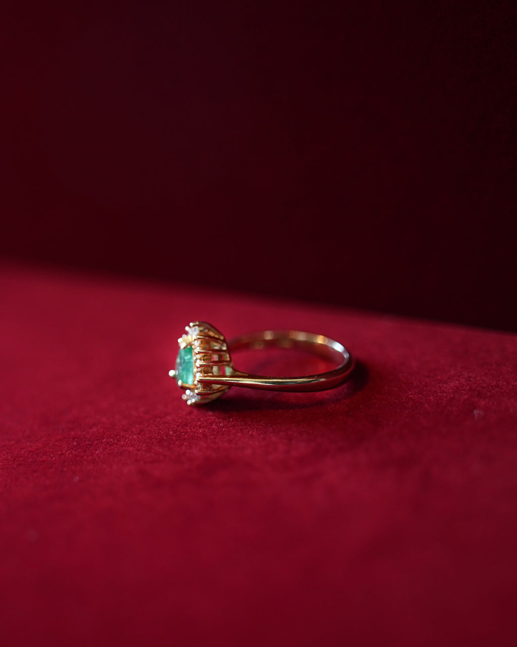 14K Gold Emerald & Diamond Ring (GDR-26004)