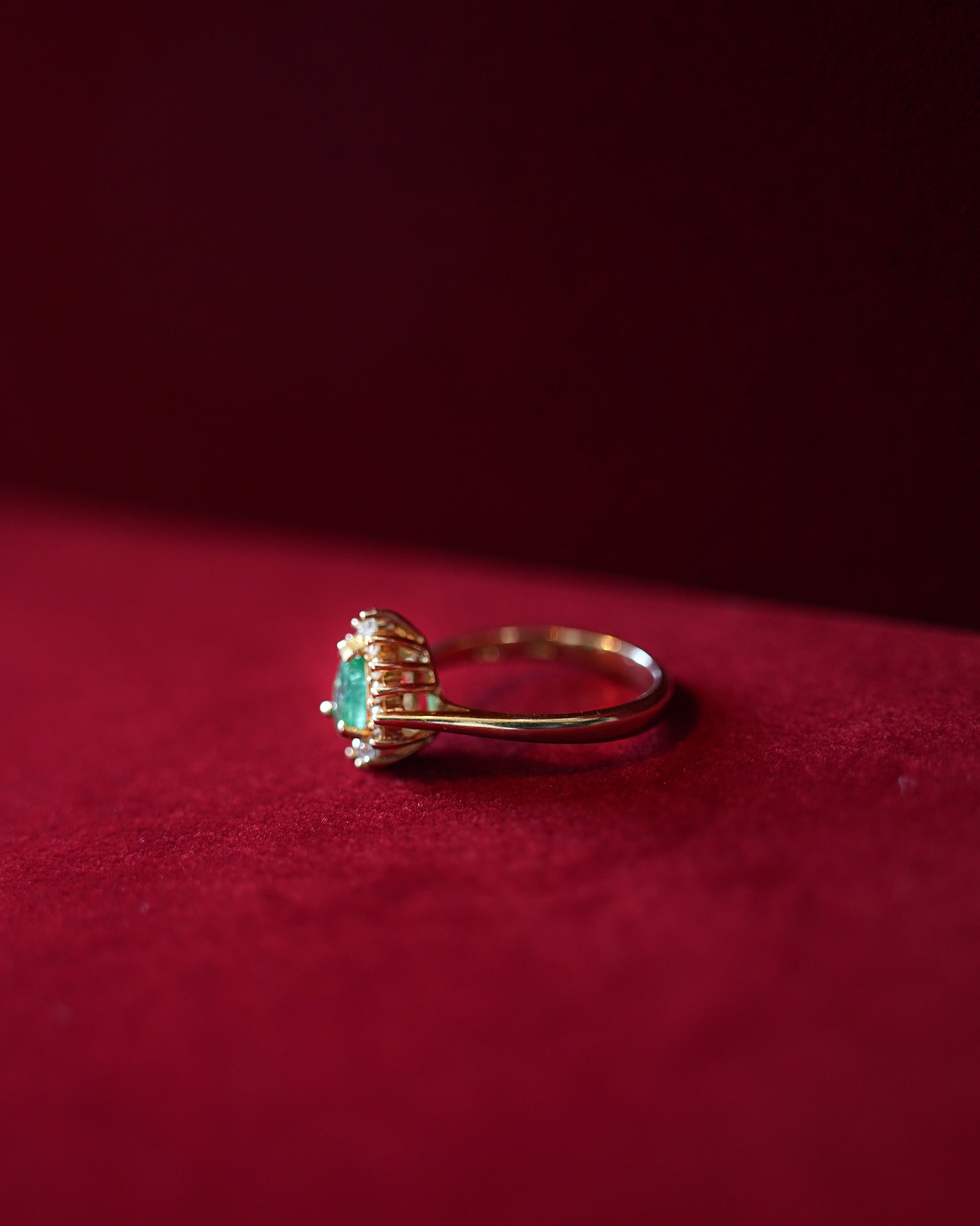 14K Gold Emerald & Diamond Ring (GDR-26004)