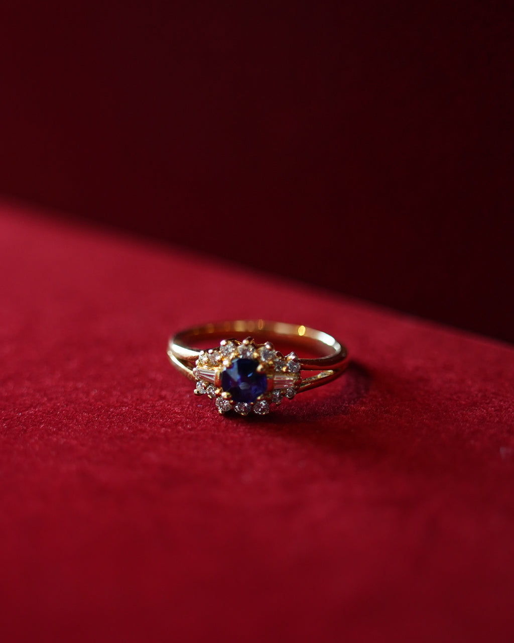 14K Sapphire × Diamond Ring (GDR-26007)