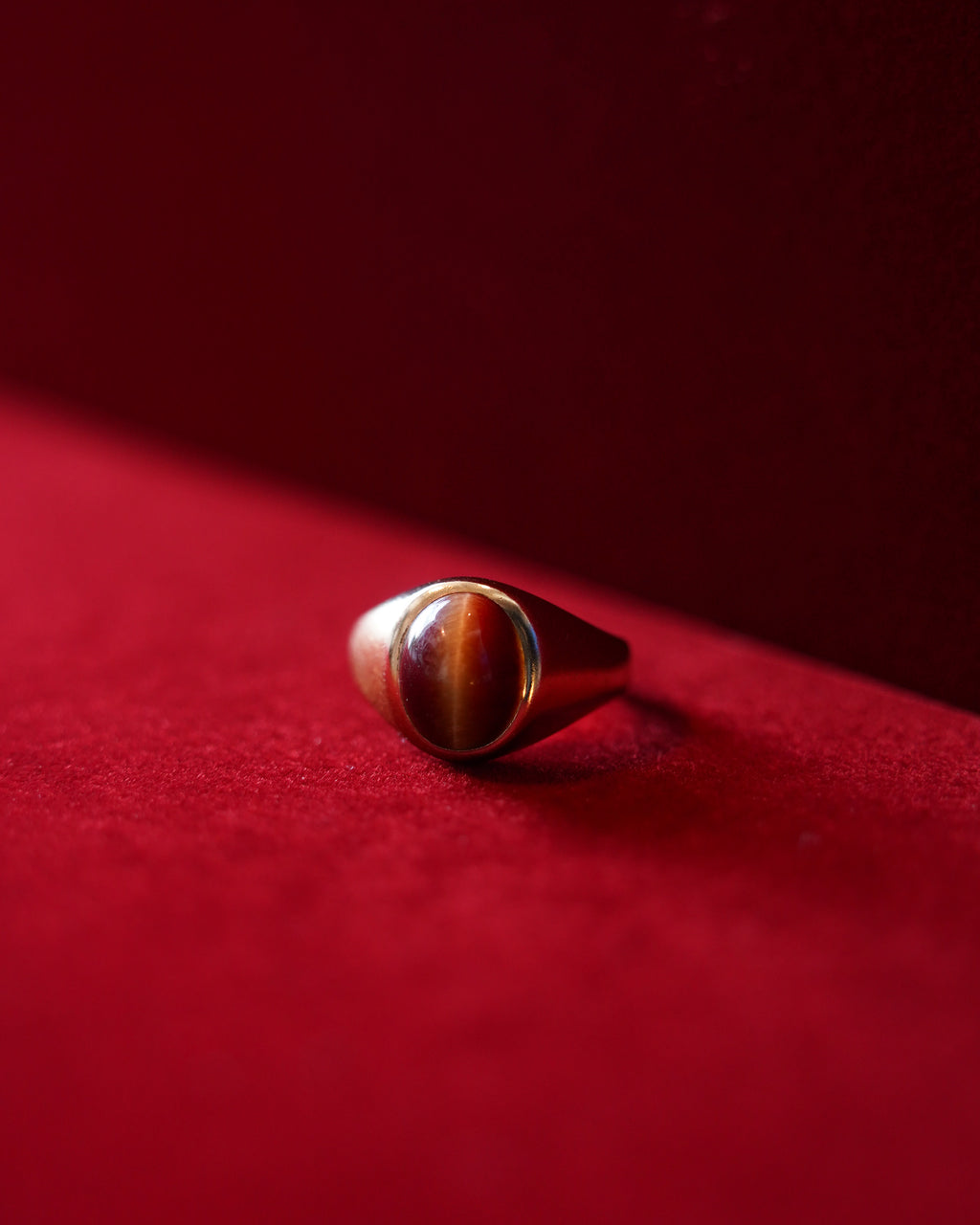 9ct Gold Tiger's Eye Signet Ring (GDR-26001)