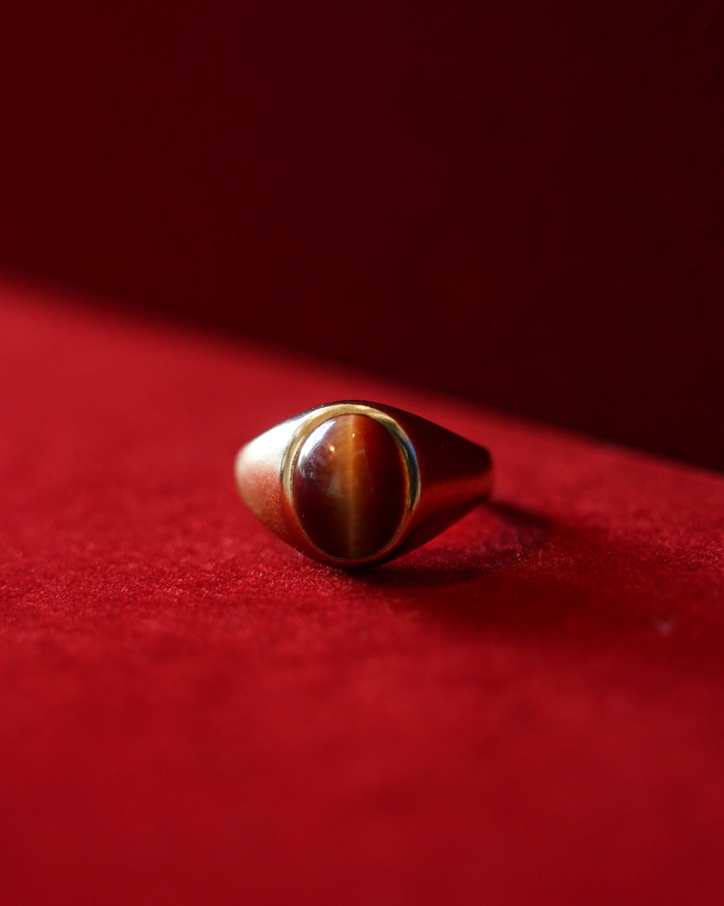 9ct Gold Tiger's Eye Signet Ring (GDR-26001)