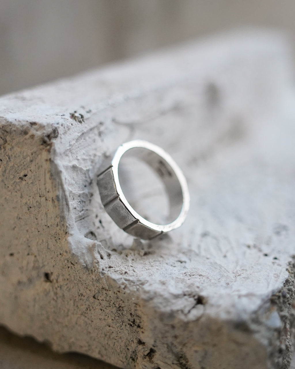 Segmented Silver Band Ring (SVR-26038)